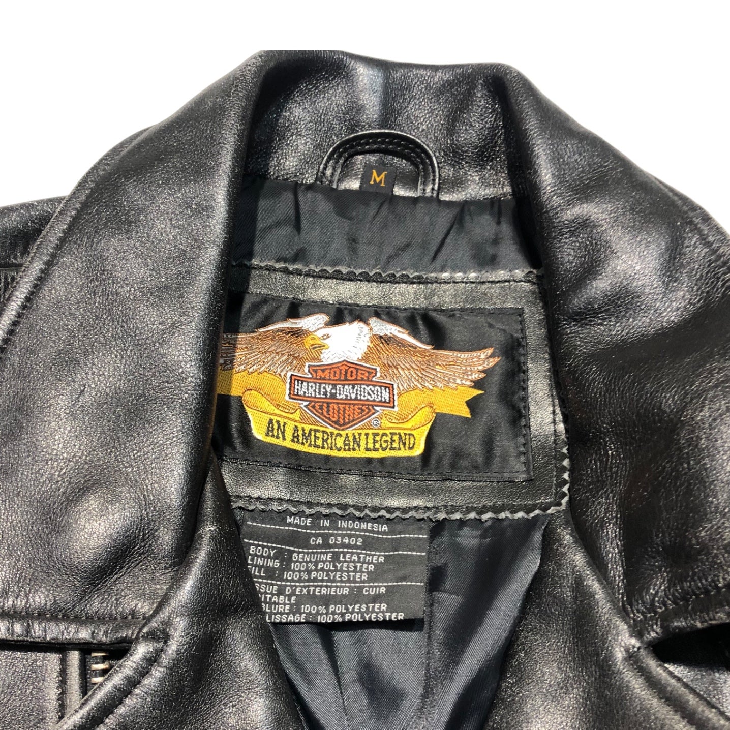 HARLEY DAVIDSON(ハーレーダビッドソン) back logo double rider jacket バックロゴ ライダース ジャケット M ブラック