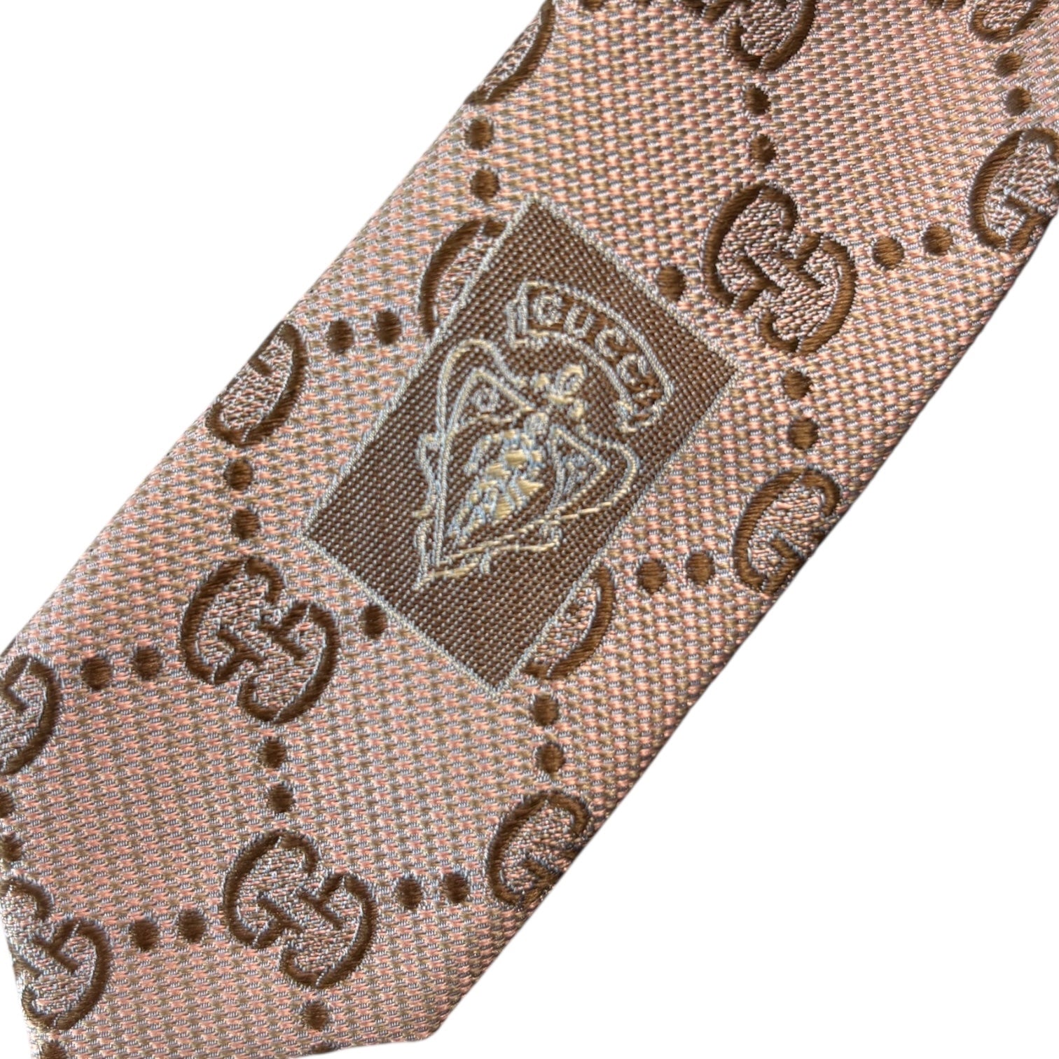 GUCCI(グッチ) GG Silk Tie GG シルク ネクタイ ピンク