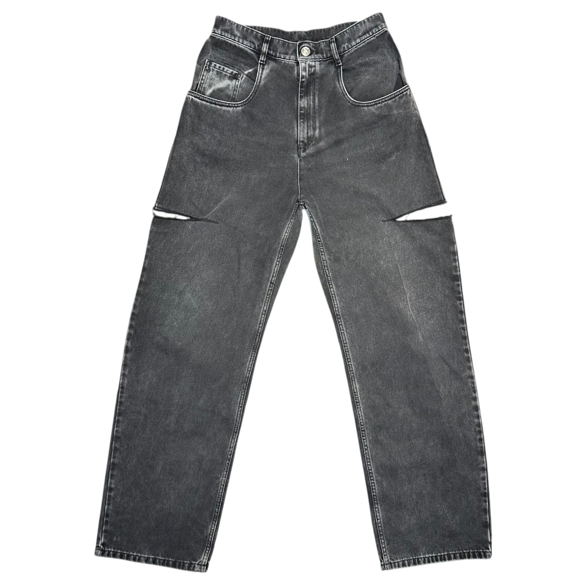 MAISON MARGIELA(メゾンマルジェラ) 24SS Slash detail cutout black denim pants スラッシュ ディテール カットアウト ブラック デニム パンツ S51LA0051 46 ブラック 稀少 メンズサイズ ①ライン