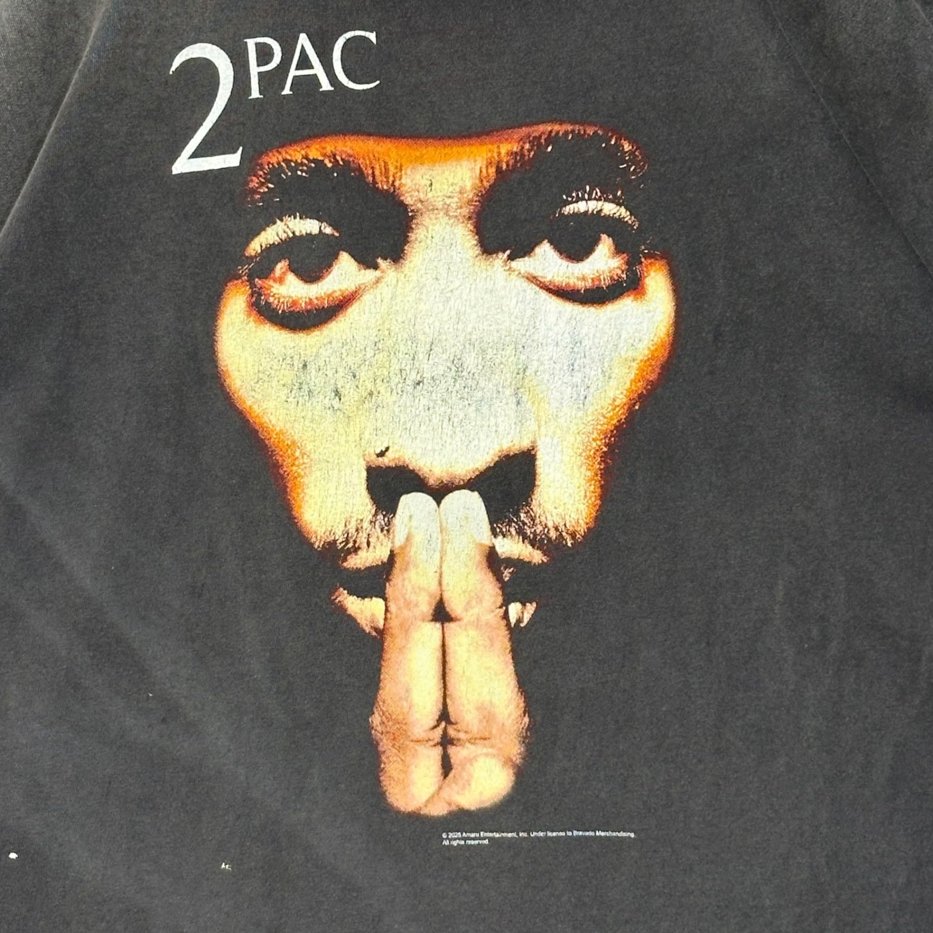 SAINT MICHAEL(セントマイケル) 25SS 2PC SS TEE 2PAC ヴィンテージ加工 半袖 Tシャツ SM-HR-0000-C14 XL ブラック