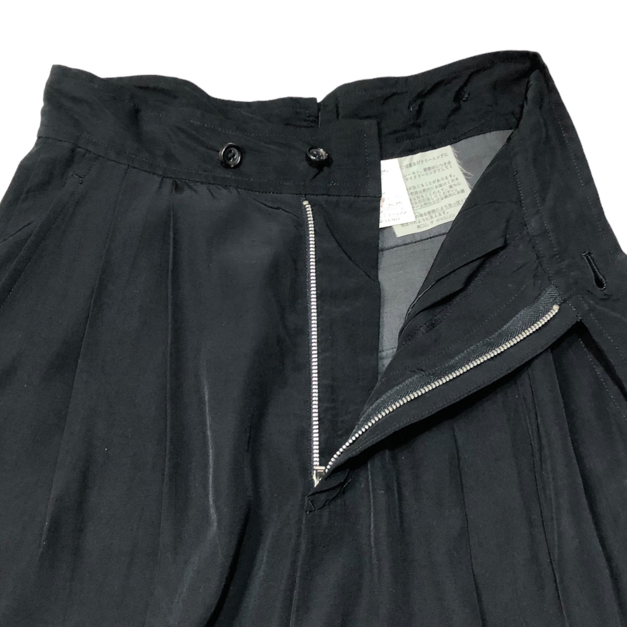 COMME des GARCONS(コムデギャルソン) 80's vintage rayon wide pants 80年代 レーヨン ワイドパンツ  M ブラック AD1988