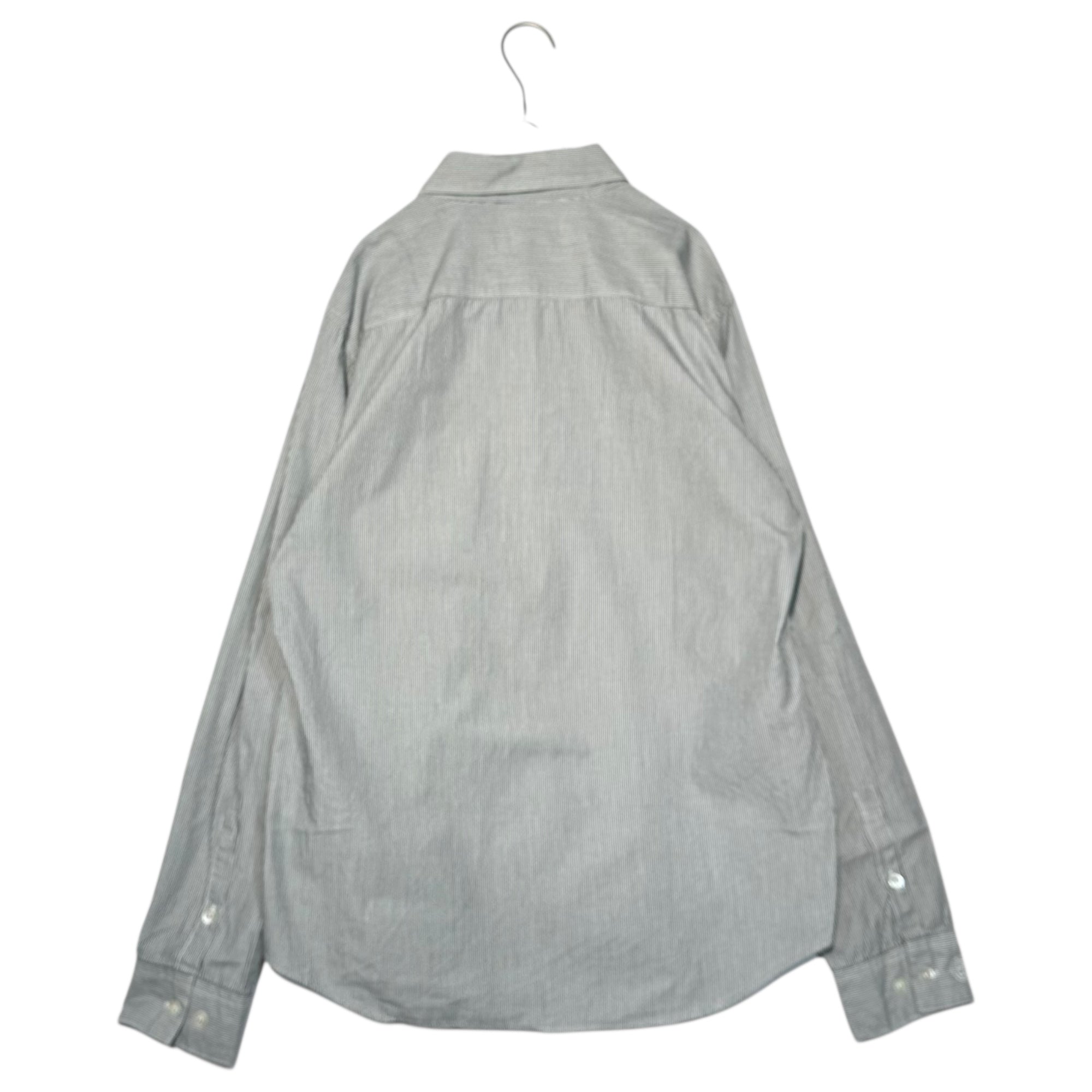 assemble a.k.a AFFA(アッセンブルエーケーエーエーエフエフエー) Striped Round-Neck L/S Shirt ストライプ 丸襟 長袖 シャツ AFH4401-1 M グレー×ホワイト×レッド