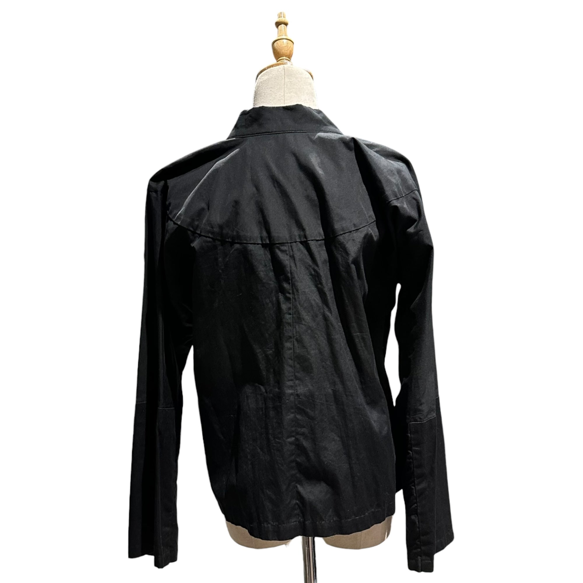 COMME des GARCONS COMME des GARCONS(コムデギャルソンコムデギャルソン) 21AW Cotton Asymmetrical Snap Button Blouse コットン アシンメトリー スナップボタン ブラウス RH-B022 S ブラック AD2021