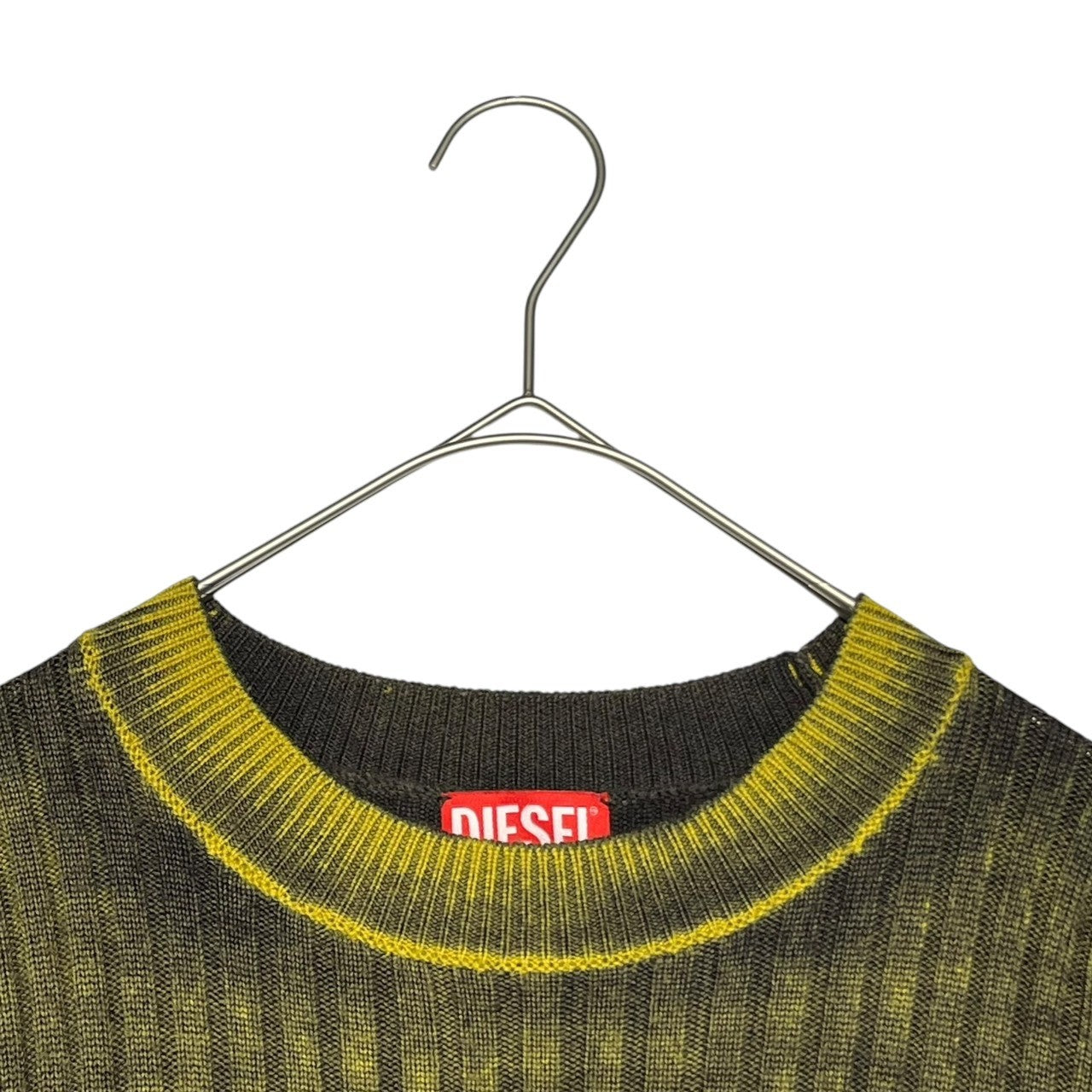 DIESEL(ディーゼル) K-ANDELERO rib crew neck knit K-ANDELERO リブ クルーネック ニット A09474 M イエロー