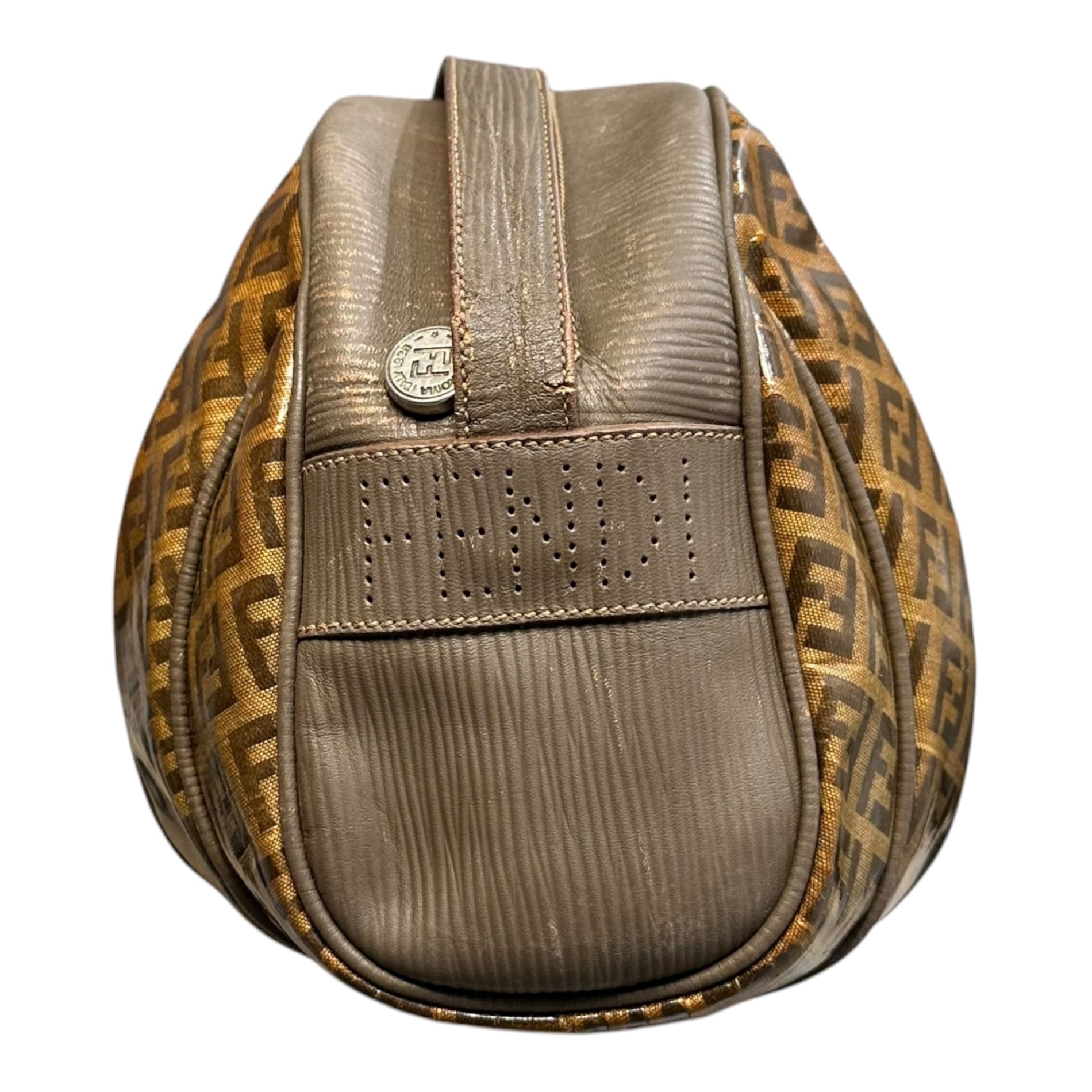 FENDI(フェンディ) Zucchino PVC Shoulder Bag ズッキーノ柄 PVC ショルダー バッグ ブラウン ヴィンテージ OLD ズッカ