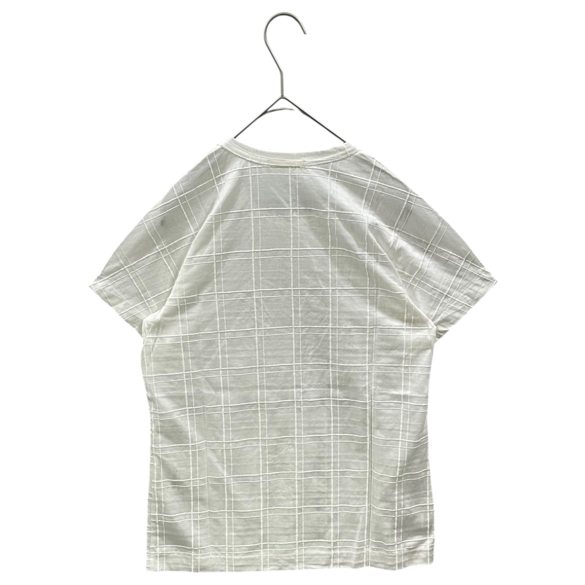 COMME des GARCONS(コムデギャルソン) 1999SS Check Embroidery Cotton T-shirt チェック 刺繍 コットン Tシャツ GT-100090 表記無(S程度) ホワイト AD1998