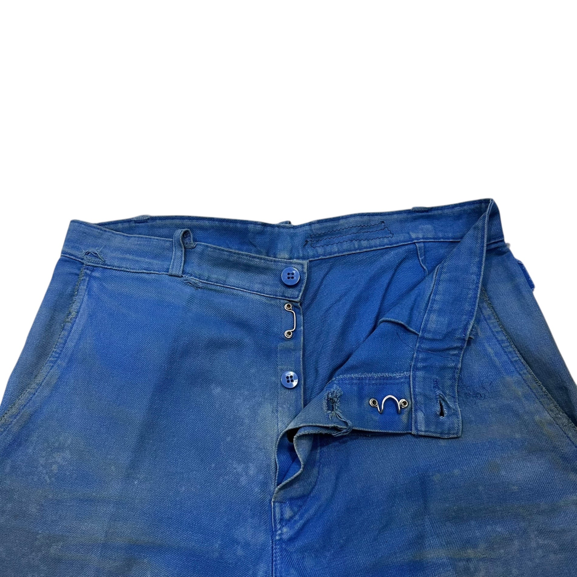 FRENCH VINTAGE(フレンチ ヴィンテージ) 50~60's BORO French Work Custom Pants 「ボロ」 フレンチ ワーク カスタム パンツ ブルー 1950～1960年代 ヴィンテージ