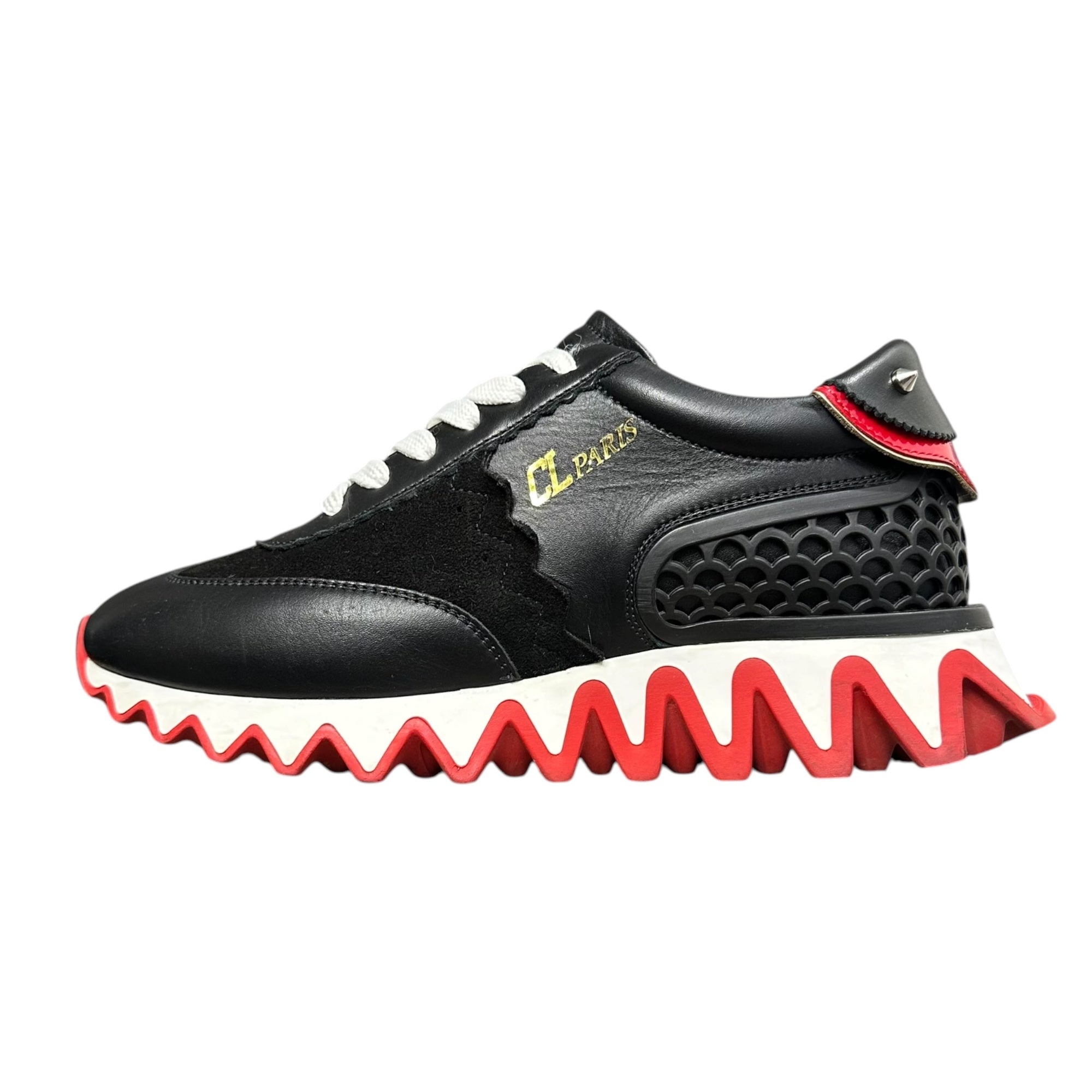 Christian Louboutin(クリスチャンルブタン) LOUBISHARK FLAT ルビシャーク 厚底 スニーカー 35 ブラック×レッド