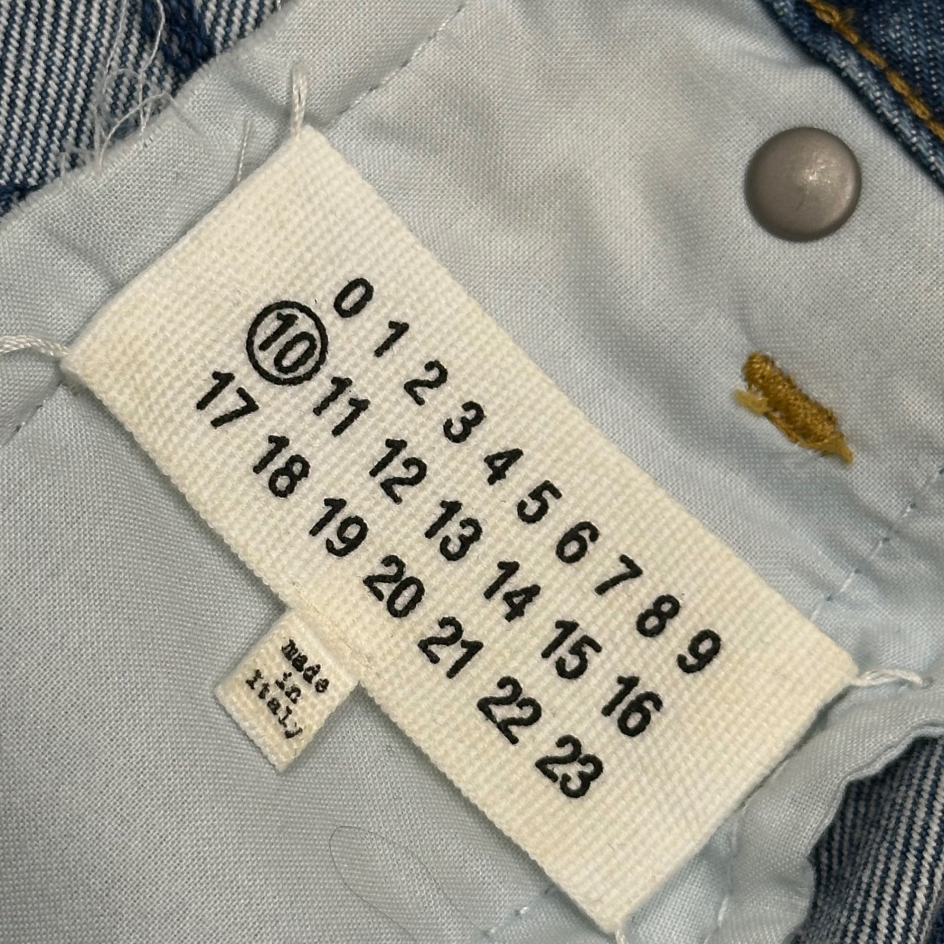 MAISON MARGIELA(メゾンマルジェラ) 2020AW Reconstructed Denim 再構築 デニム パンツ S30LA0171 31 ライトインディゴ×インディゴ