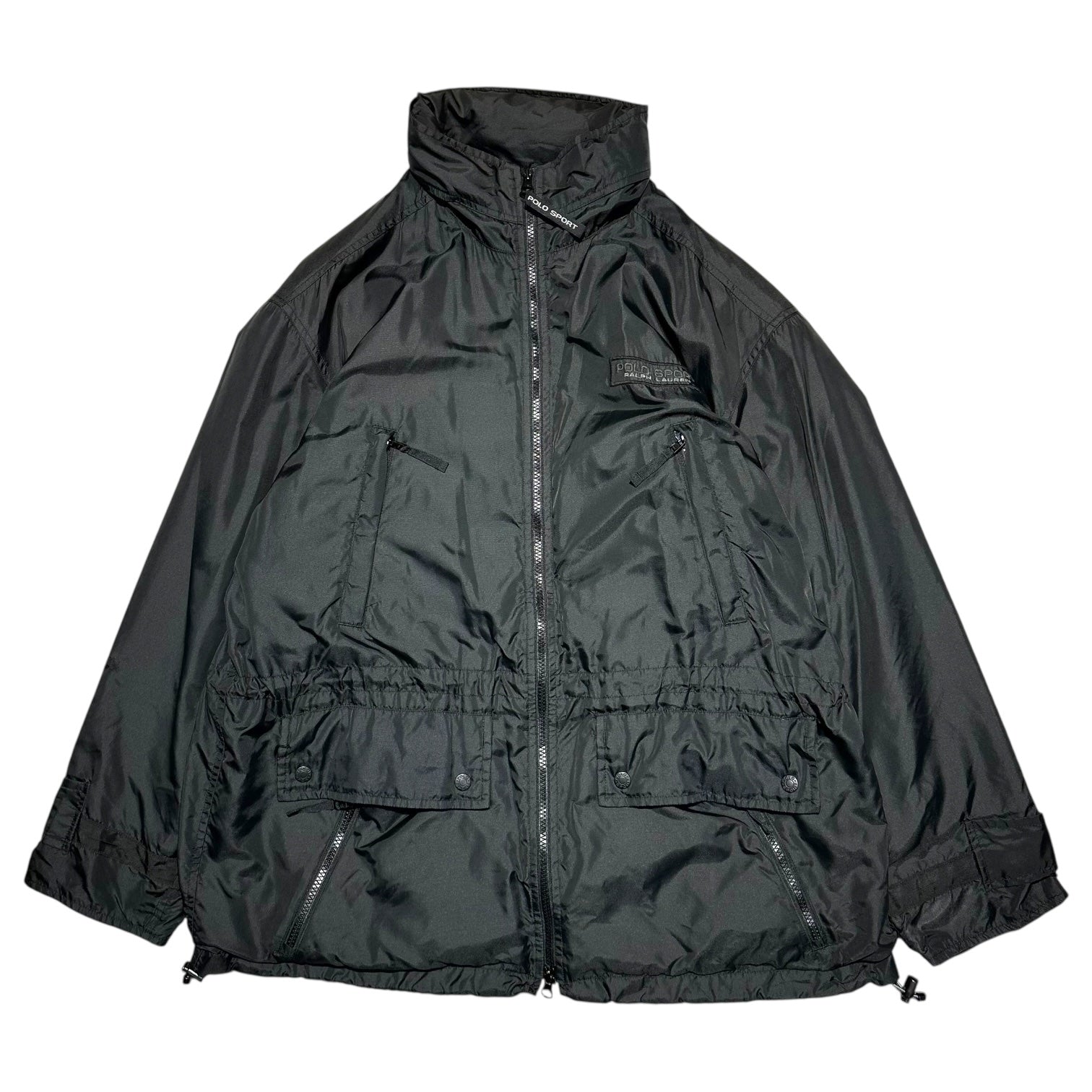 POLO SPORT(ポロスポーツ) 90's Logo Patch Mountain Parka ロゴ ワッペン マウンテンパーカー 2534-7703 L ブラック 90年代 ヴィンテージ ナイガイ