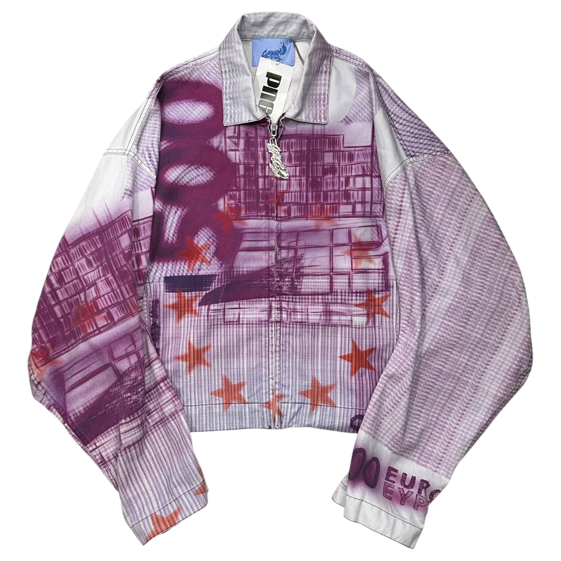 Gerrit Jacob(ジェリットジェイコブ) 2025AW PRINTED DENIM JACKET デニム ジャケット GJ25FW-JK2-PLU S プラム×スカイ PNG STORE 取扱