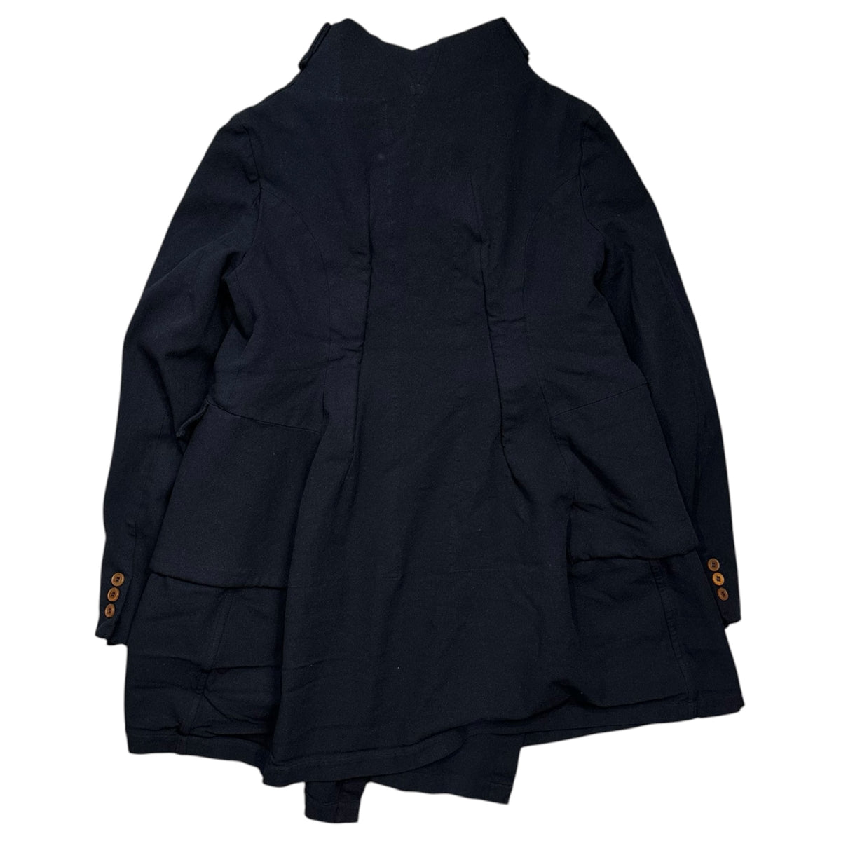 COMME des GARCONS COMME des GARCONS(コムデギャルソンコムデギャルソン) 2012AW Polyester Shrink Layered Round-Collar 5B Jacket ポリエステル縮絨 レイヤード 丸襟 5B ジャケット RJ-C015 XS ネイビー AD2012