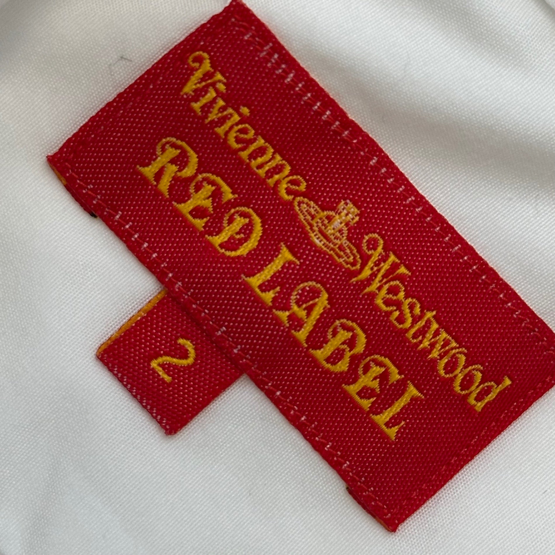 Vivienne Westwood RED LABEL(ヴィヴィアンウエストウッドレッドレーベル) Orb Logo Embroidered Long-Sleeve Shirt オーブ ロゴ 刺繍 L/S シャツ 16-03-862001 2 ホワイト