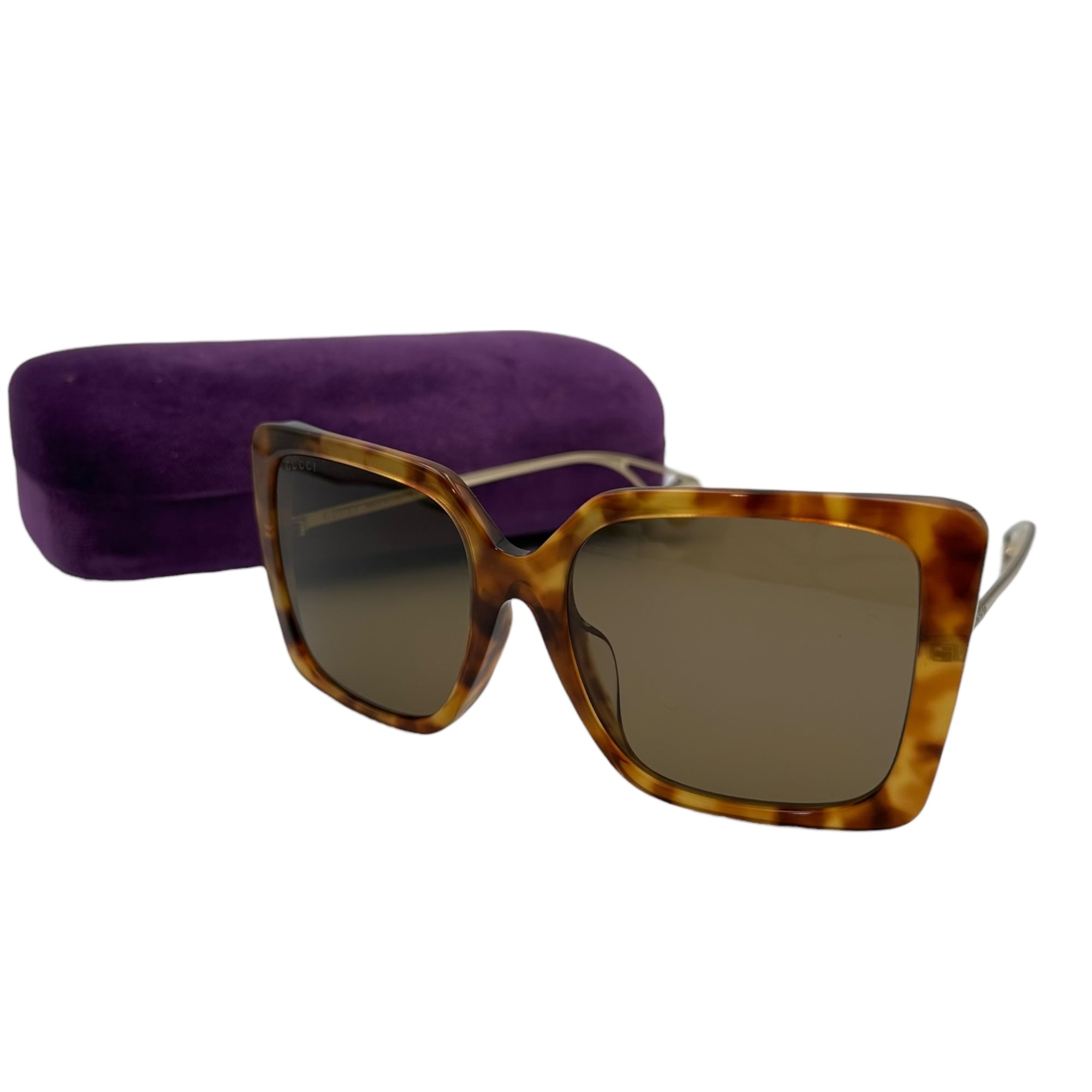 GUCCI(グッチ) Tortoiseshell Butterfly Sunglasses 鼈甲 バタフライ サングラス GG0435SA 54□18-145 ブラウン×ゴールド 眼鏡 メガネ