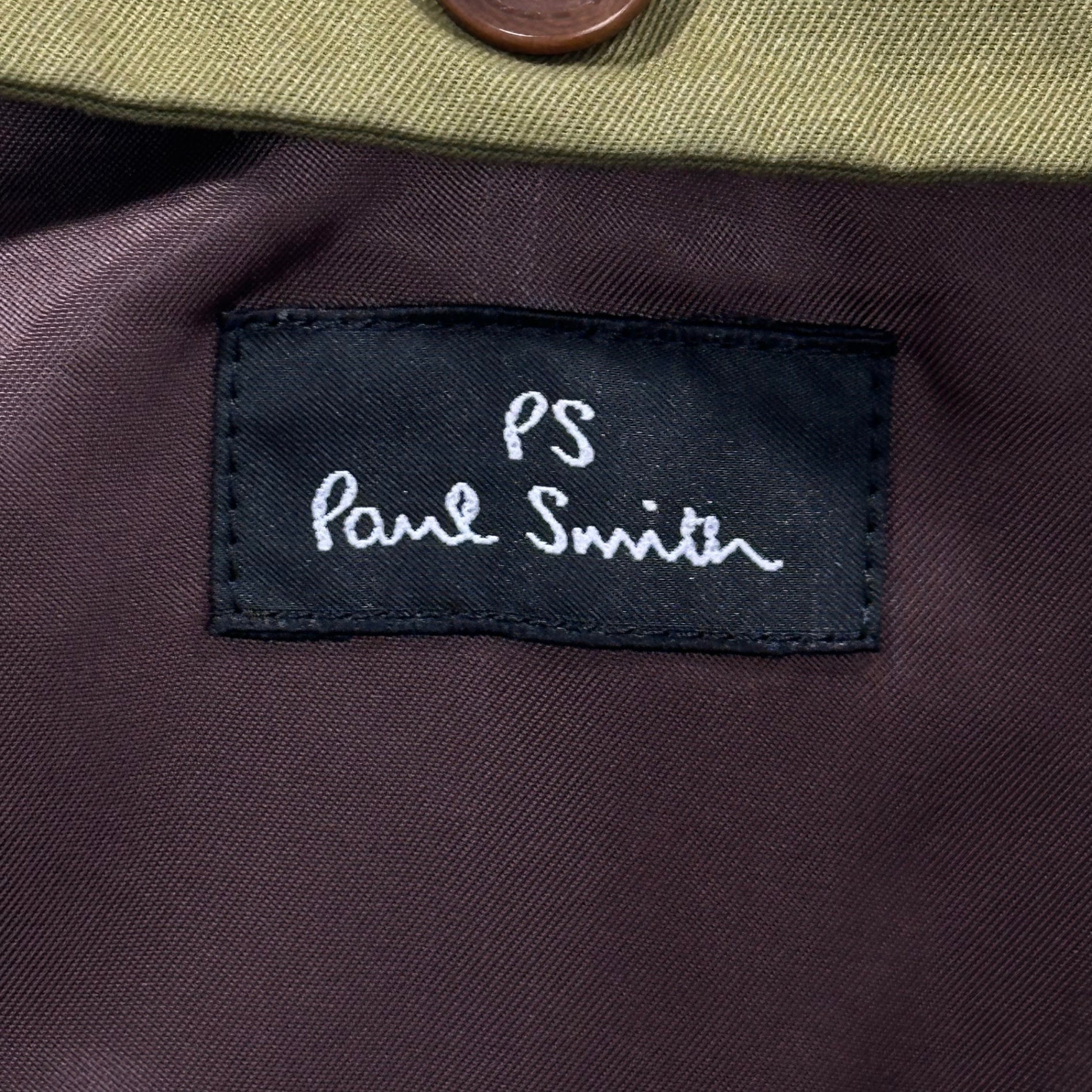 PS PAUL SMITH(ピーエスポールスミス) Lined Stand-Up Collar Zip-Up Coat ライナー付 ステンカラー ジップ コート M カーキ