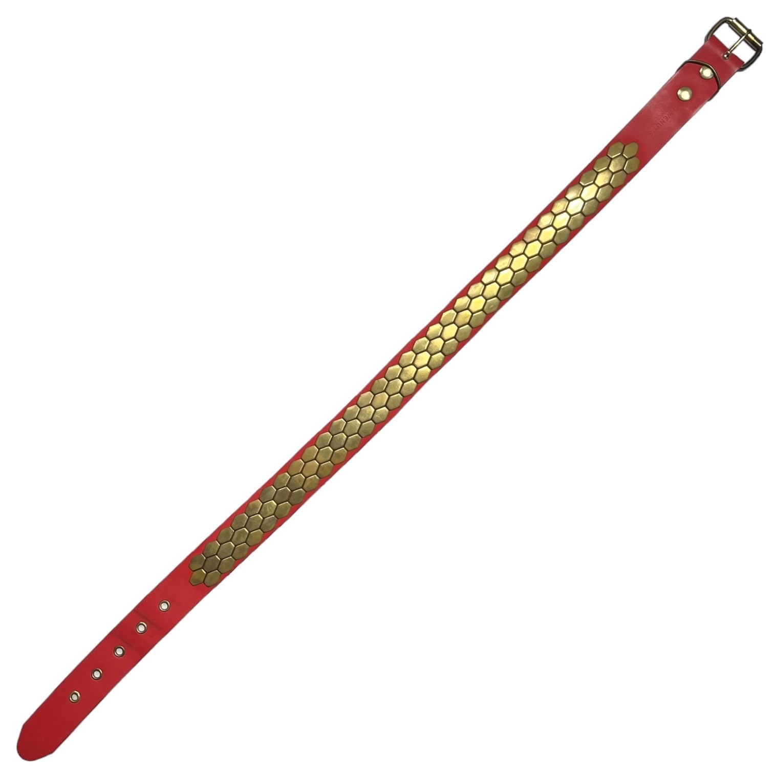 WENDY'S(ウェンディーズ) scale studded belt 鱗スタッズ ベルト レッド