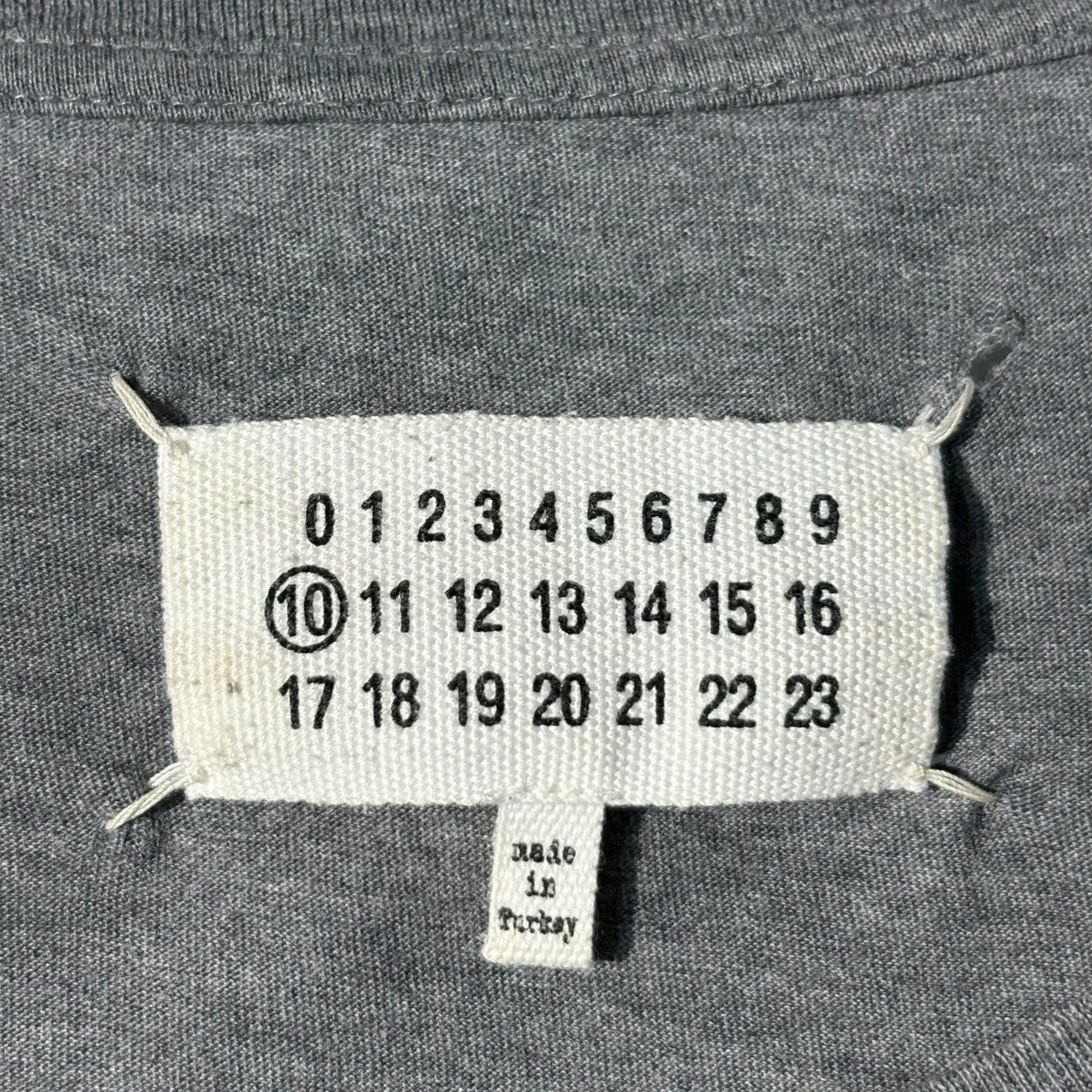 MAISON MARGIELA(メゾンマルジェラ) 17AW Overlock T-shirt オーバーロック Tシャツ S50GC0477 S グレー インサイドアウト 半袖 無地