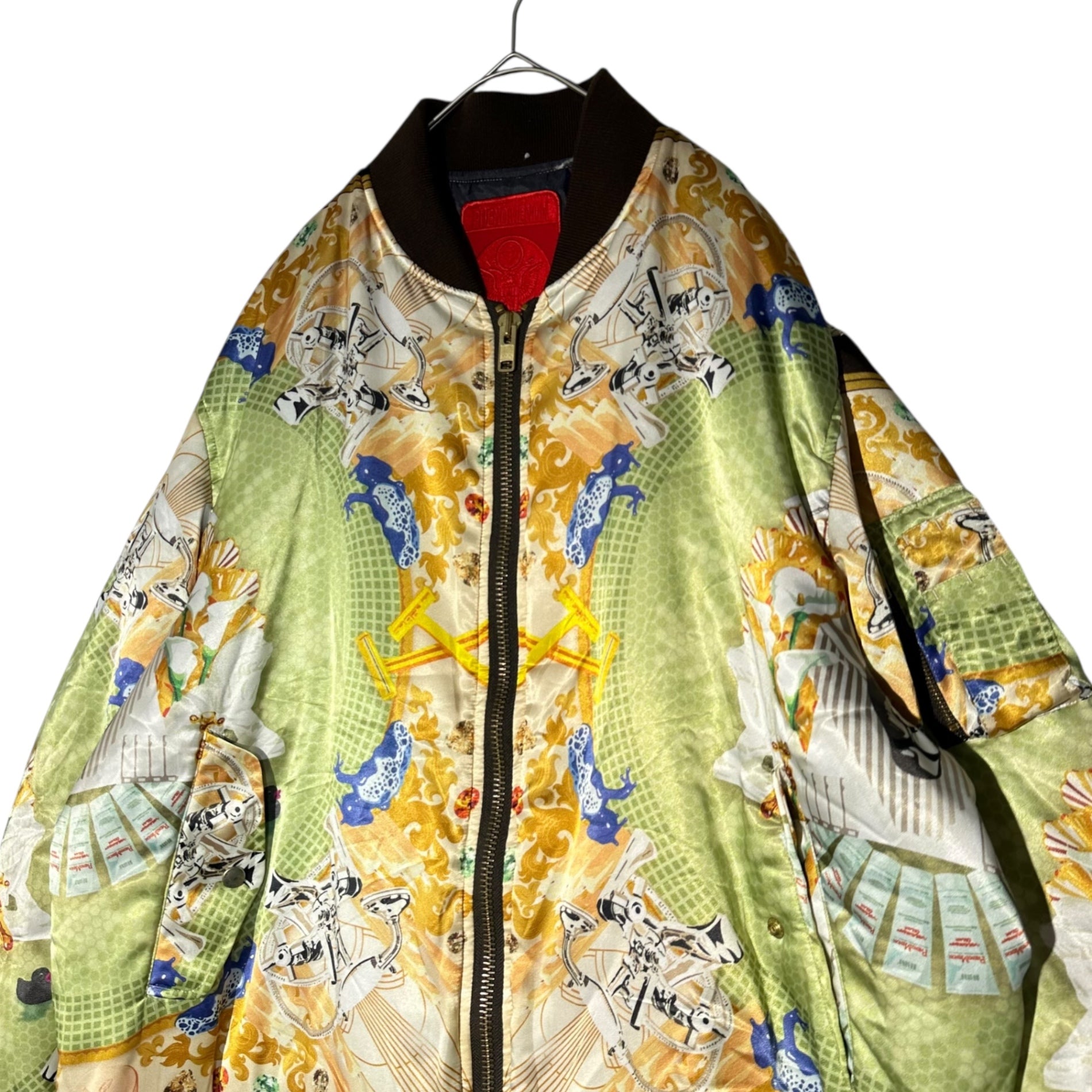 phenomenon(フェノメノン) Bubble Scarf Bomber Jacket バブルスカーフ ボンバー ジャケット XXL マルチカラー