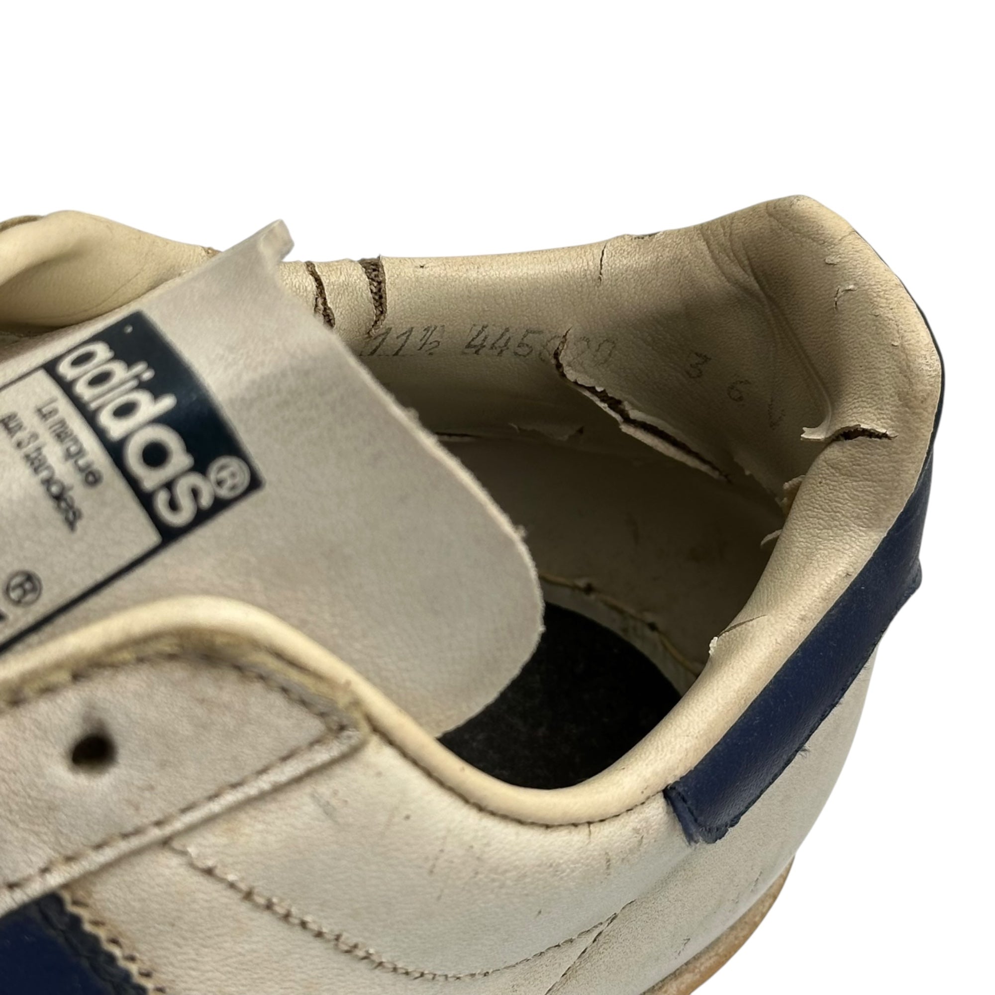 adidas(アディダス) 80's SUPER STAR Low-cut sneakers 80年代 ローカット スーパースター ローカット スニーカー 11 1/2(29.5cm程度) ホワイト×ネイビー 稀少 フランス製