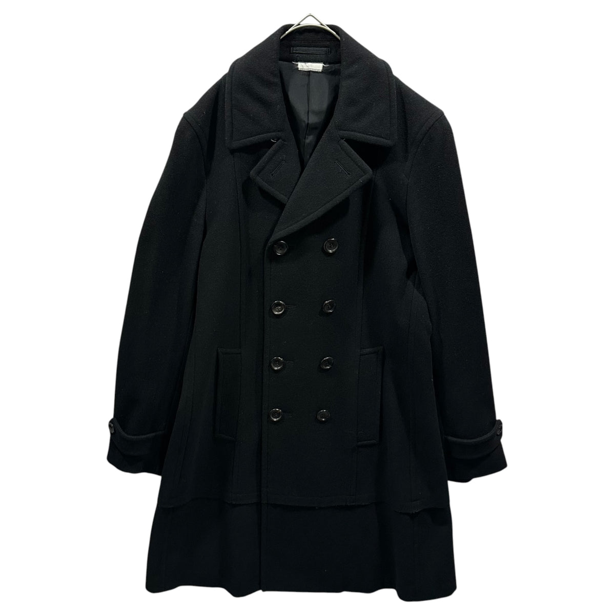COMME des GARCONS HOMME PLUS(コムデギャルソンオムプリュス) 2017AW Double-breasted wool melton coat ウール メルトン ダブル コート PT-C003 S ブラック AD2017