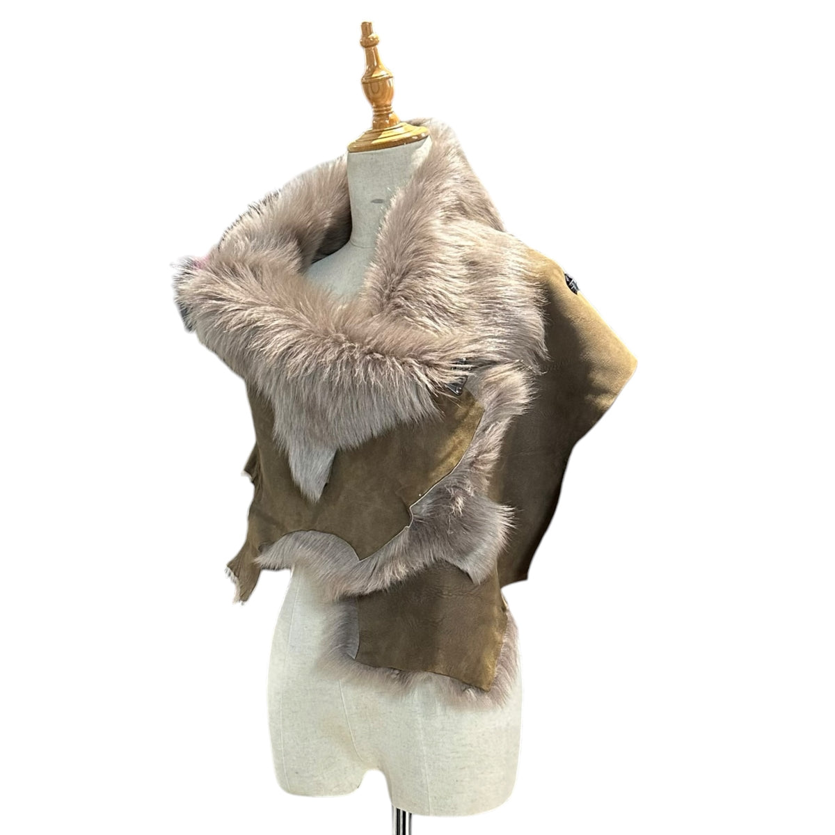 KARL DONOGHUE(カールドノヒュー) Lambskin Fur Cape ラムスキン ファー ケープ FREE ブラウン