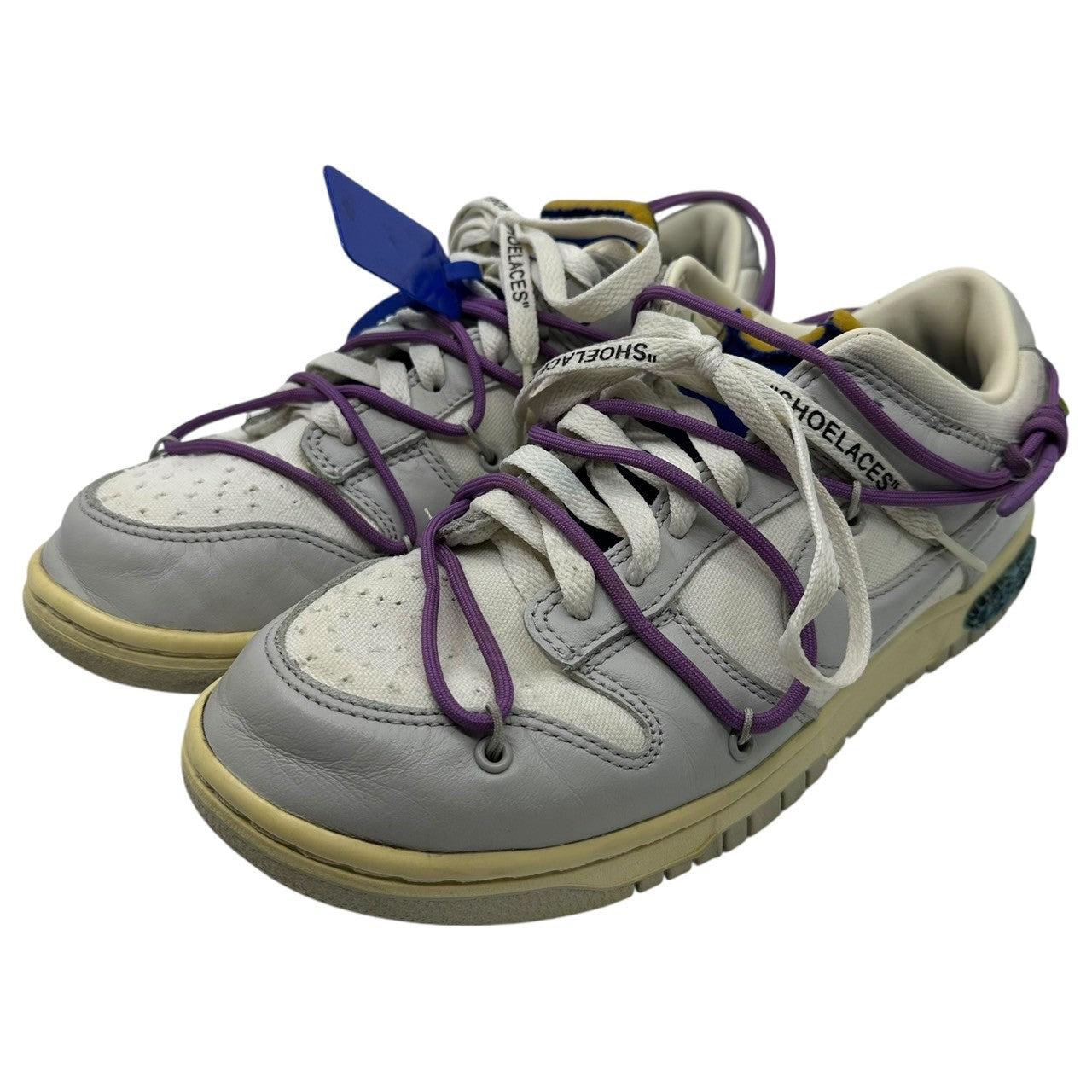 NIKE×Off-White(ナイキ×オフホワイト) Dunk Low 1 OF 50 "48" ダンク ロー DM1602-107 26.5cm グレー×ホワイト コラボ スニーカー