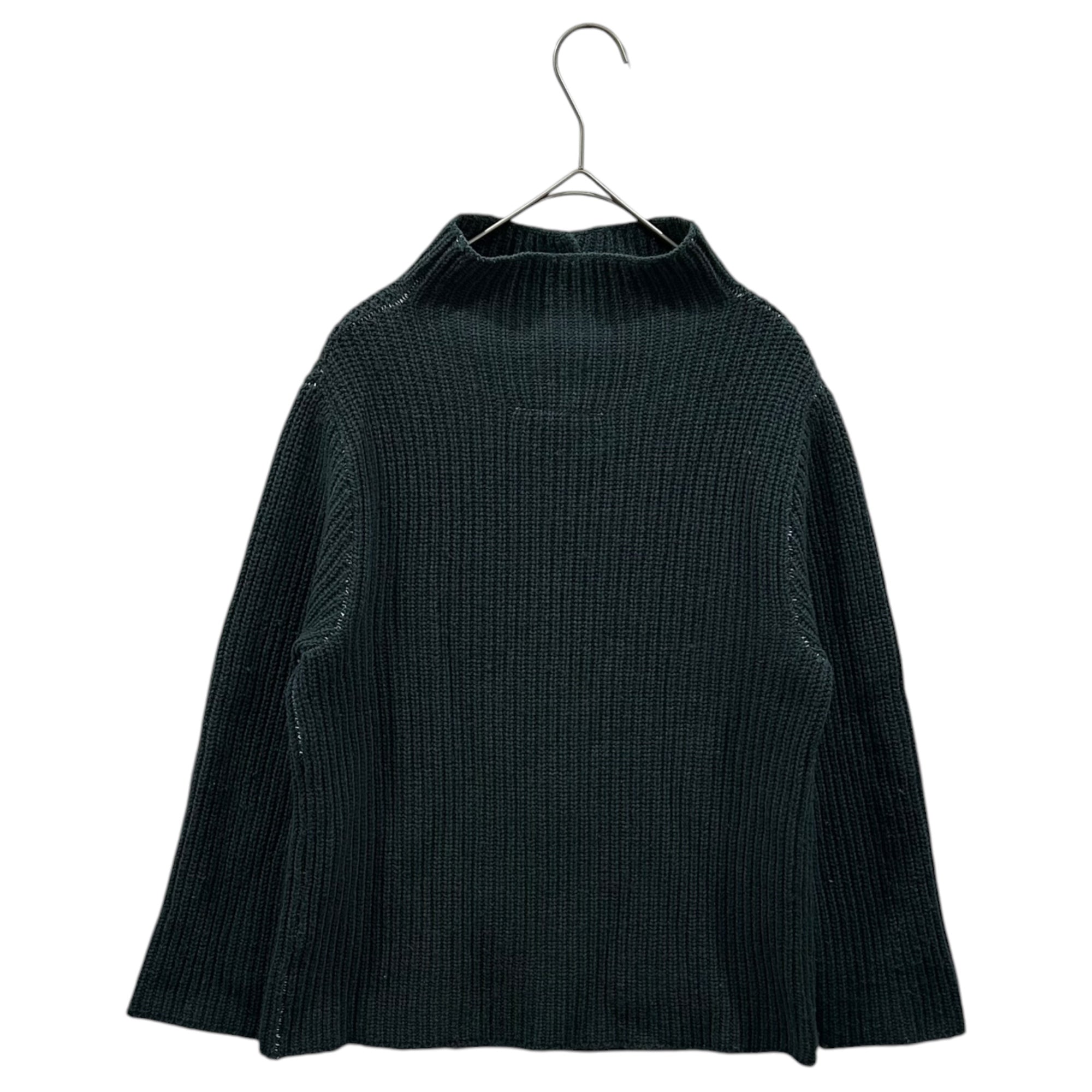 Maison Martin Margiela(メゾン マルタンマルジェラ) 2001AW ⑥ By Miss Deanna High-neck ribbed knit cardigan ハイネック リブ ニット カーディガン 3761500 表記無(S程度) モスグリーン 00's アーカイブ 本人期