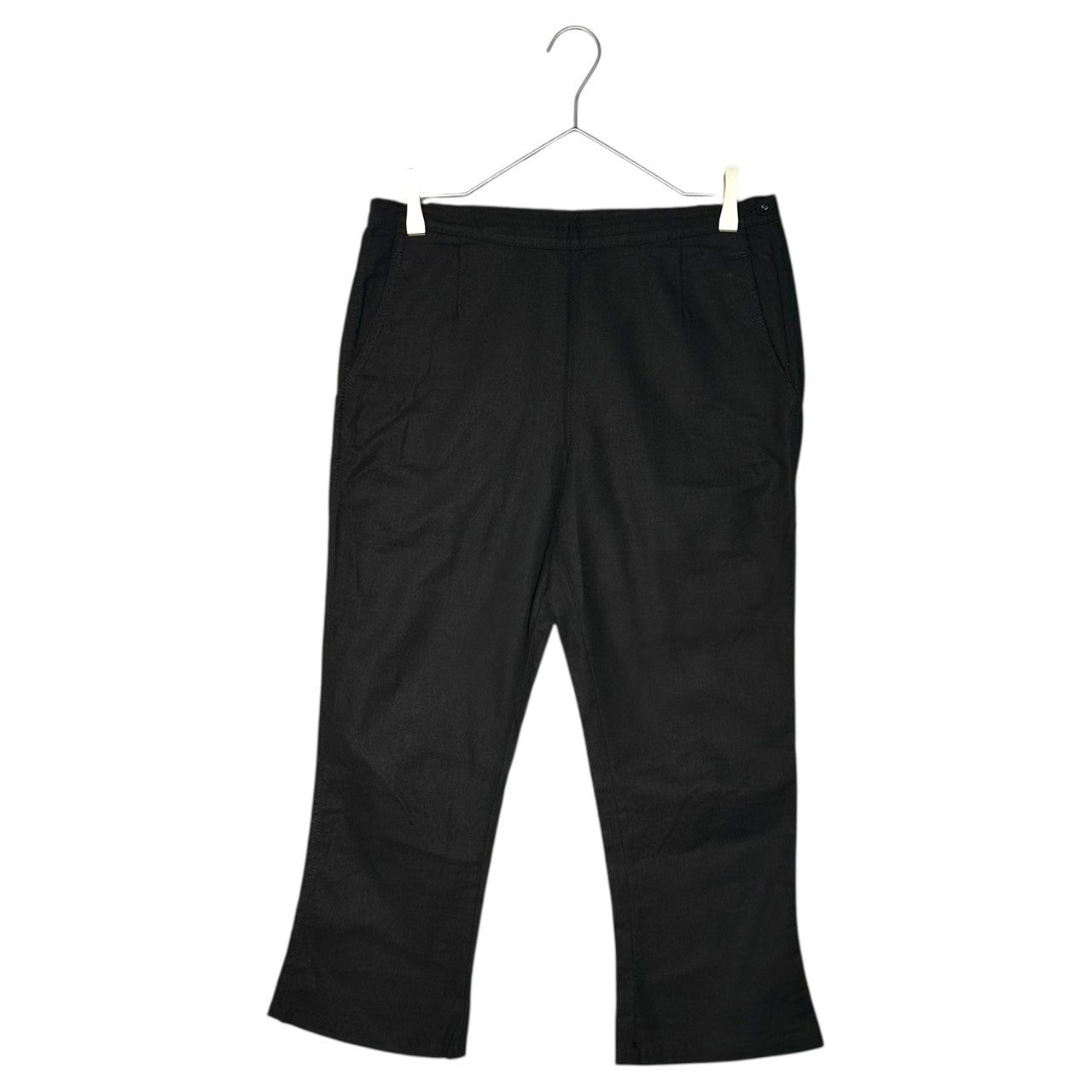 tricot COMME des GARCONS(トリココムデギャルソン) 08SS Side Zip Semi-Flared Cotton Linen Pants サイドジップ セミフレア コットン リネン パンツ TA-P035 M ブラック AD2007