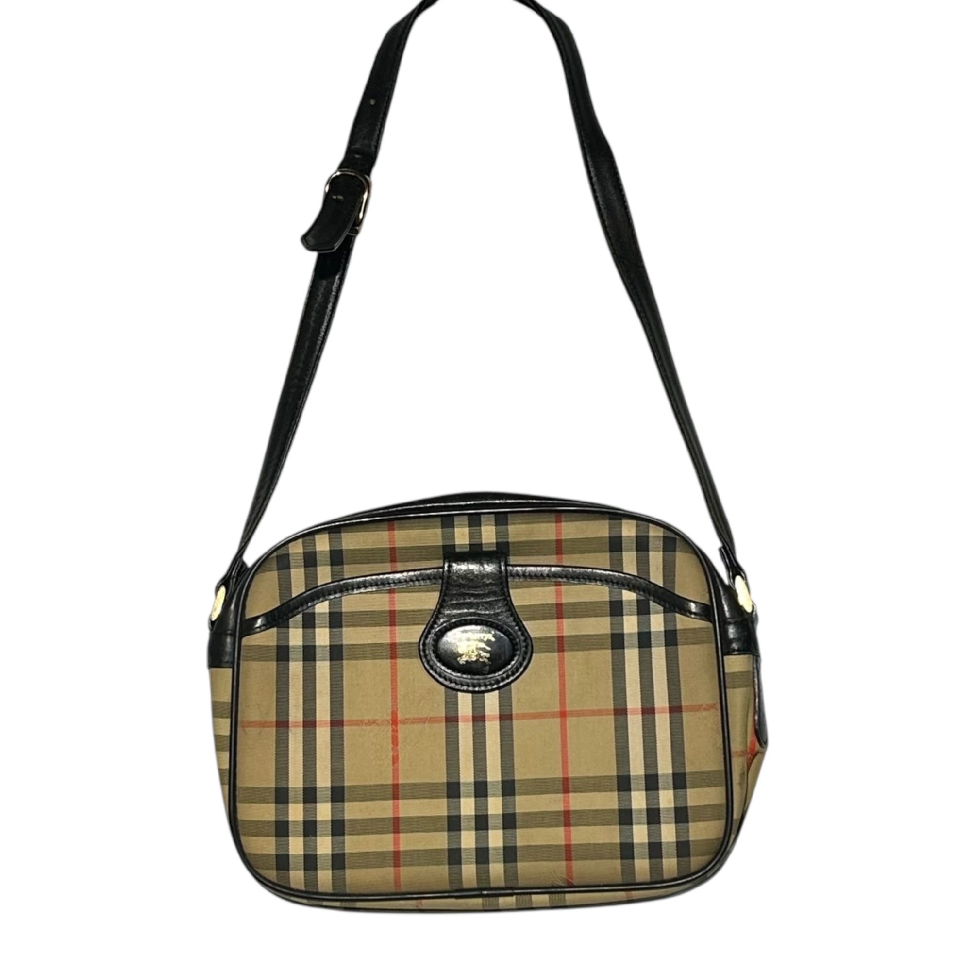 Burberry’s(バーバリーズ) 90's Nova Check One Shoulder Bag ノヴァチェック ワンショルダー バッグ ベージュ×ブラック 90年代 ヴィンテージ ハンド 肩掛け