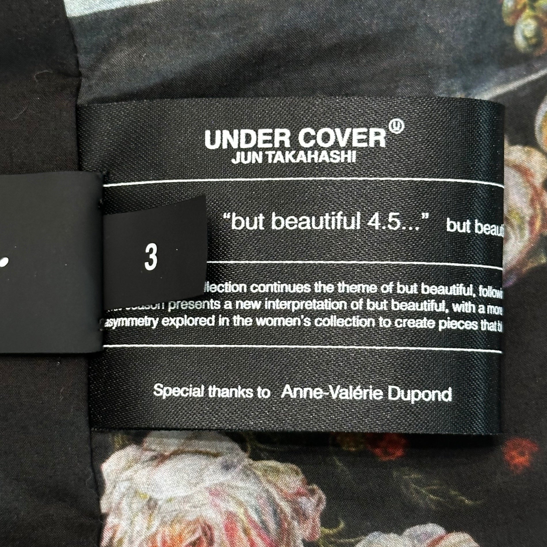 UNDERCOVER(アンダーカバー) 26SS But Beautiful 4.5 Floral Jacket バット ビューティフル フローラル ジャケット UC1F4101-1 3(L程度) ブラック×マルチカラー 参考定価176,000円(税込) 完売品