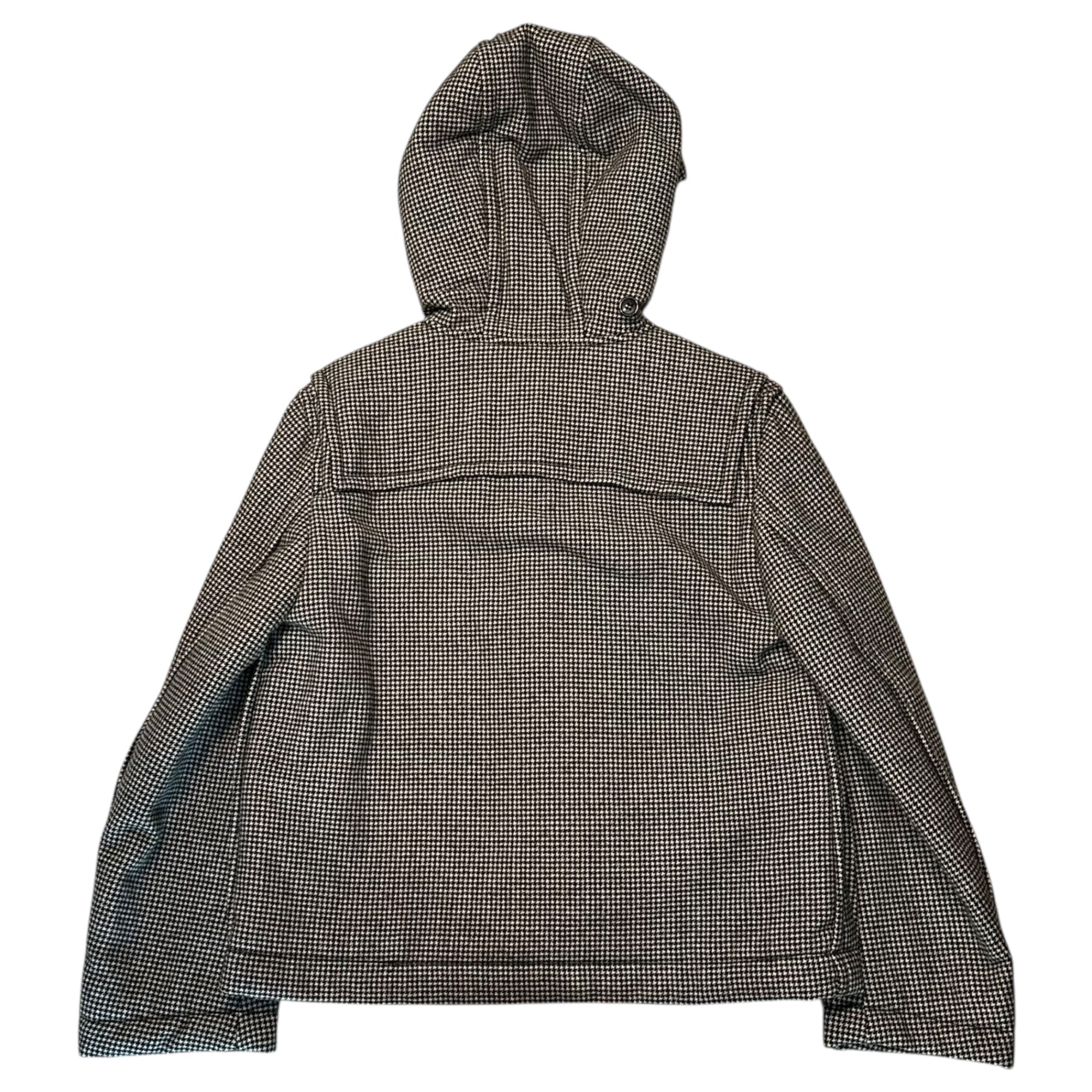 tricot COMME des GARCONS(トリココムデギャルソン) 10AW Quilted Short Duffle Coat with Chidori Pattern 中綿 千鳥柄 ショート ダッフル コート TF-C013 M ブラック×ホワイト AD2010