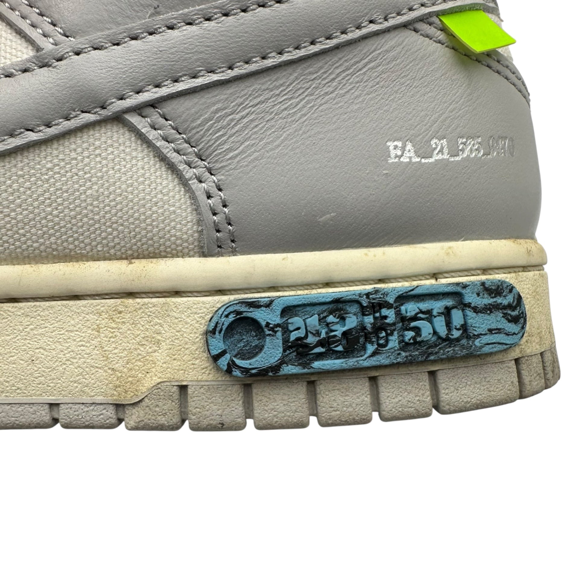 NIKE×Off-White(ナイキ×オフホワイト) Dunk Low 1 OF 50 "48" ダンク ロー DM1602-107 29.5cm グレー×ホワイト スニーカー