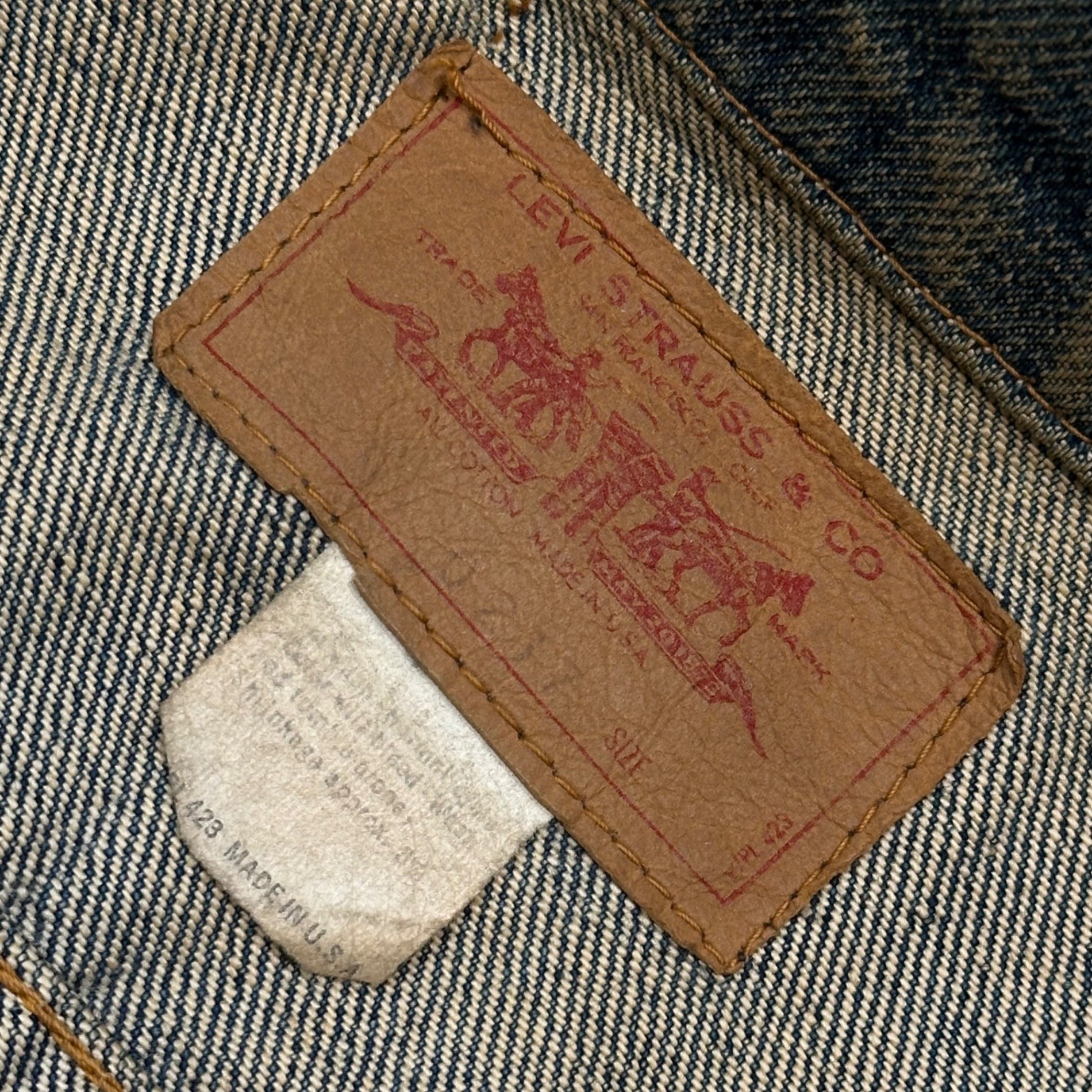 Levi's(リーバイス) 1971~1973's 70505 Denim Trucker Jacket デニム トラッカー ジャケット 70505-0217 表記消(38程度) インディゴ 70'年代 ヴィンテージ  Small e ボタン裏52