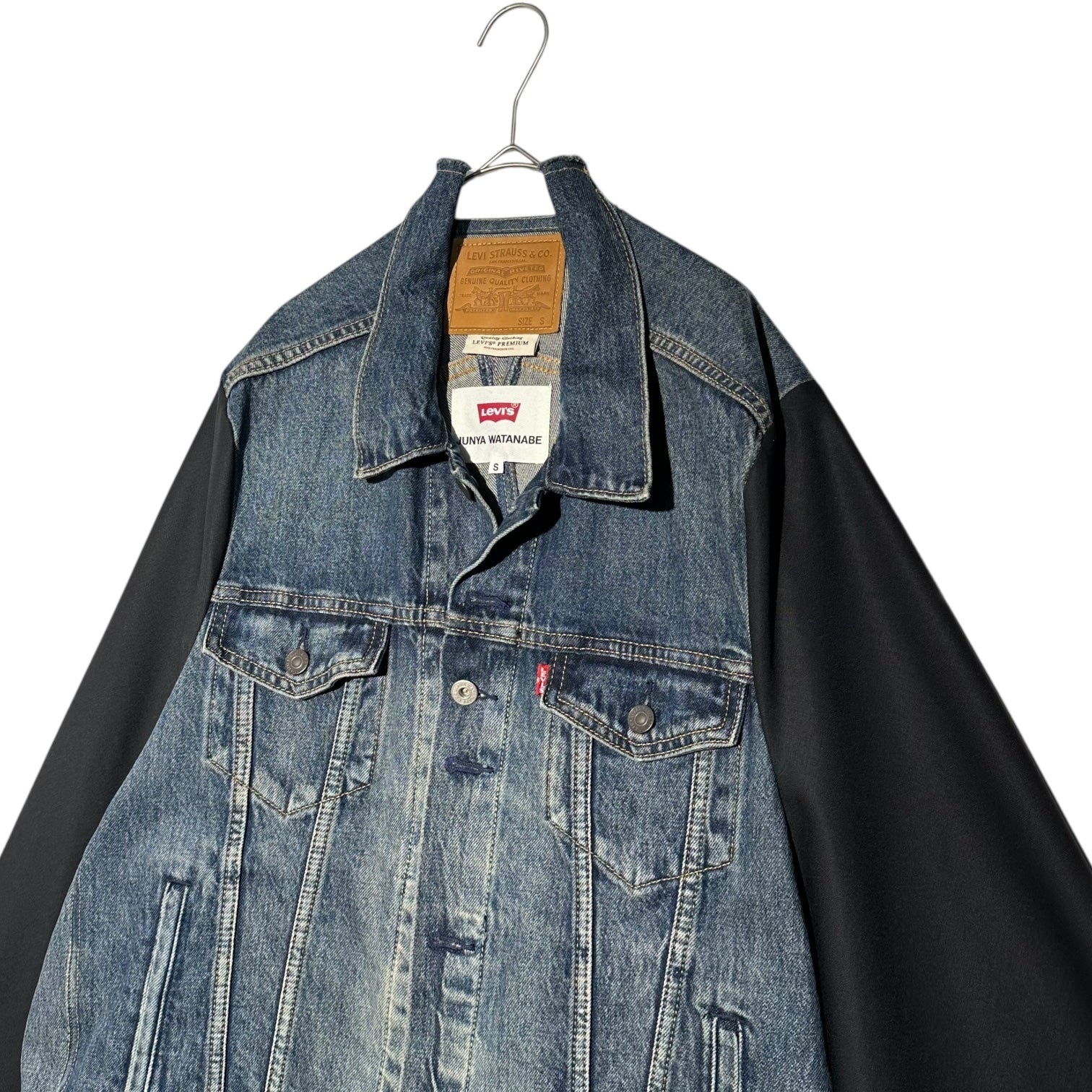 JUNYA WATANABE × Levi's(ジュンヤワタナべ × リーバイス) 23SS Levi's Denim Docking Cape リーバイス デニム ドッキング ケープ  JK-J101 S インディゴ×ブラック AD2022