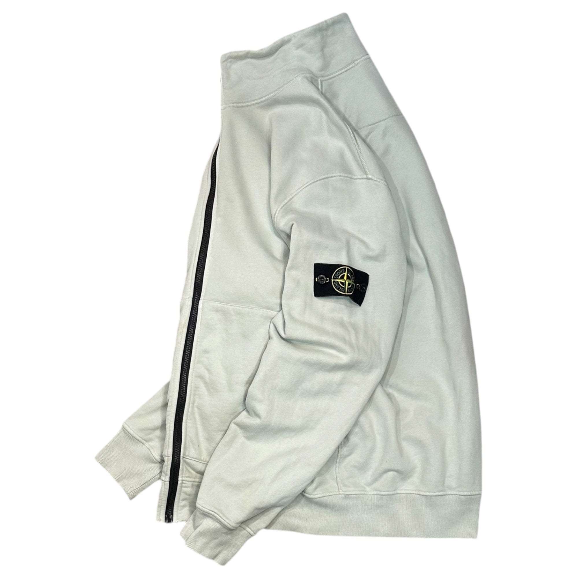 STONE ISLAND(ストーンアイランド) 2022AW COTTON FLEECE GARMENT DYED FULL ZIP SWEATSHIRT コットンプリース ガーメントダイ フルジップ スウェット シャツ 771564320 XL ライトグレー ジャケット