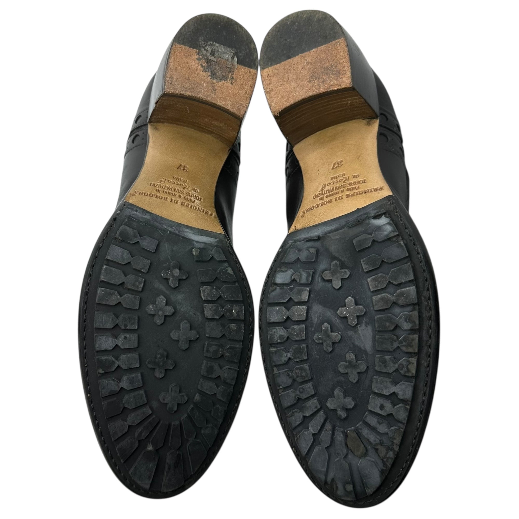 PRINCIPE DI BOLOGNA(プリンチペ ディ ボロー二ャ) Toe tip heel leather shoes トゥチップ ヒール レザーシューズ 37(23.5cm程度) ブラウン アッシュペーフランス取扱
