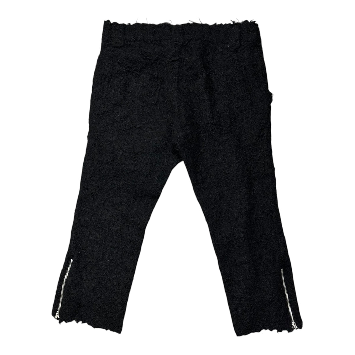 tricot COMME des GARCONS(トリココムデギャルソン) 2004AW Wool Felted Cropped Straight-Leg Pants ウール 縮絨 クロップド ストレート パンツ TN-P039 M ブラック AD2004