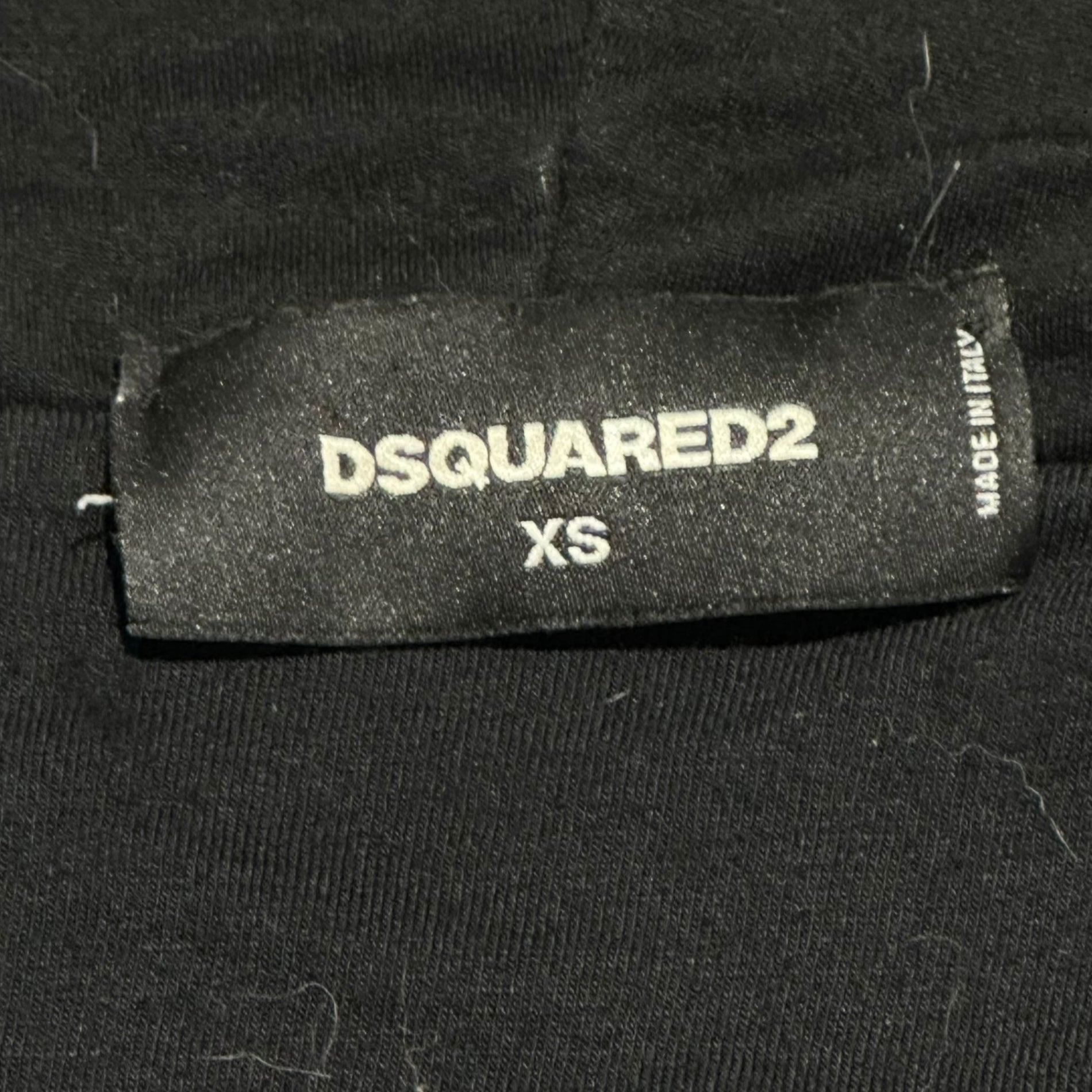 DSQUARED2(ディースクエアード) Sequin-embellished zip-up hoodie スパンコール 装飾 ジップアップ パーカー XS ブラック