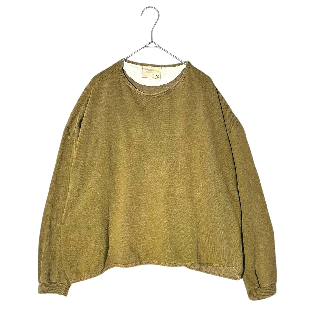 Y's(ワイズ) 70~80's Initial Tag Short Length Wide Silhouette Deer Pullover Cut and Sewn 初期タグ ショート丈 ワイド シルエット 鹿の子 プルオーバー カットソー FREE ブラウン 稀少 女性物 男性着用可能