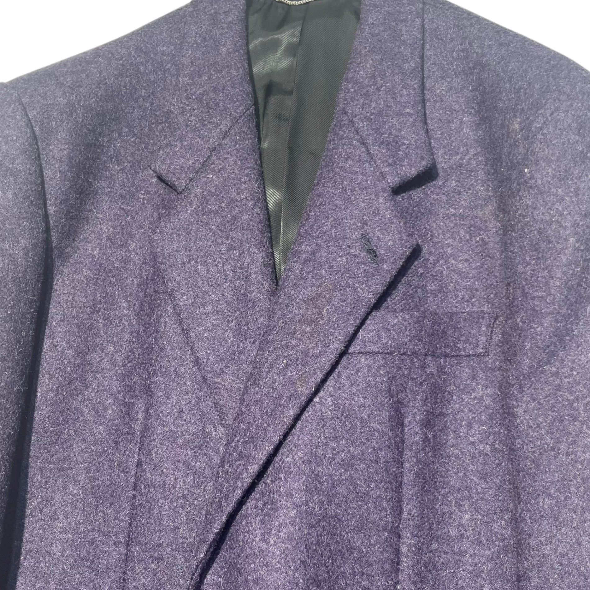 JOHN LAWRENCE SULLIVAN(ジョンローレンスサリバン) 18AW Shaggy Wool 2B Tailored Jacket シャギー ウール 2B テーラード ジャケット 1B009-0118-11 44(S程度) パープル moon社生地使用 スーツ