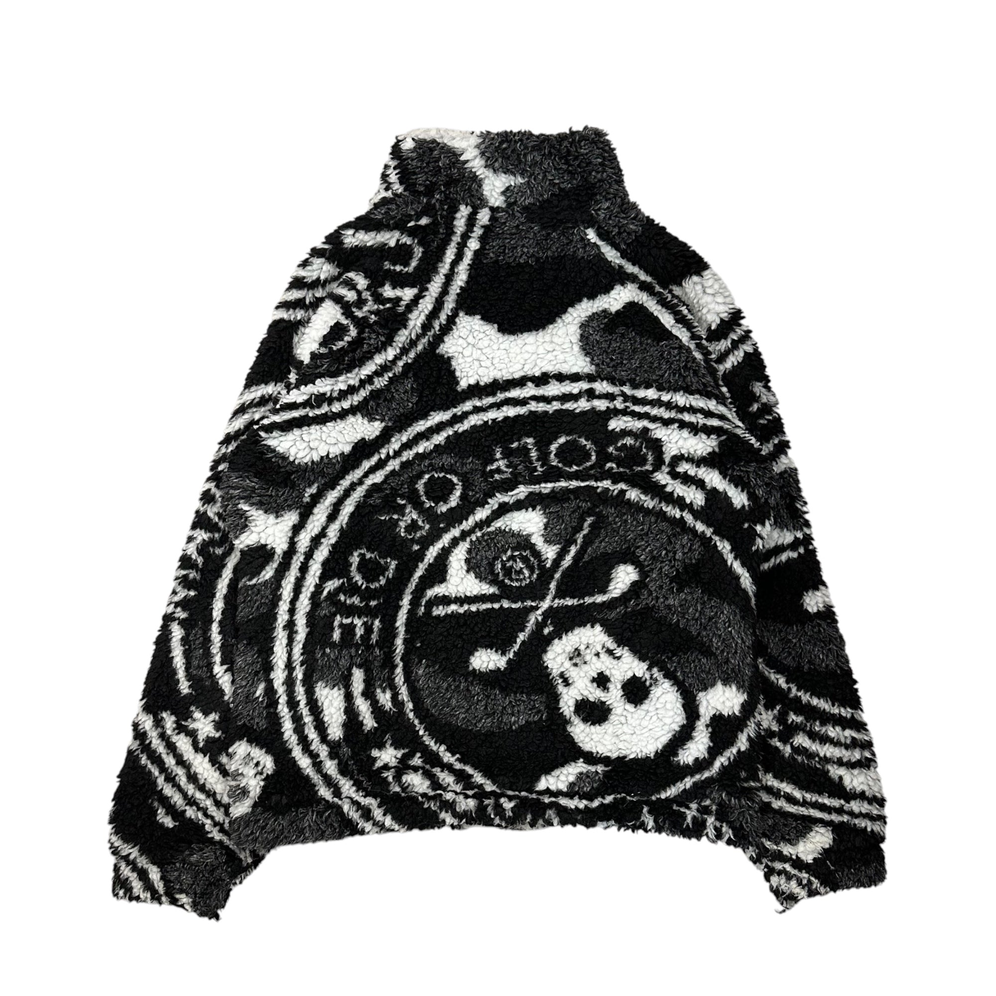 MARK ＆ LONA(マークアンドロナ) Massive Boa Fleece Jacket マーブル ボア フリース ジャケット MLM-3C-AD04 46 ブラック×ホワイト
