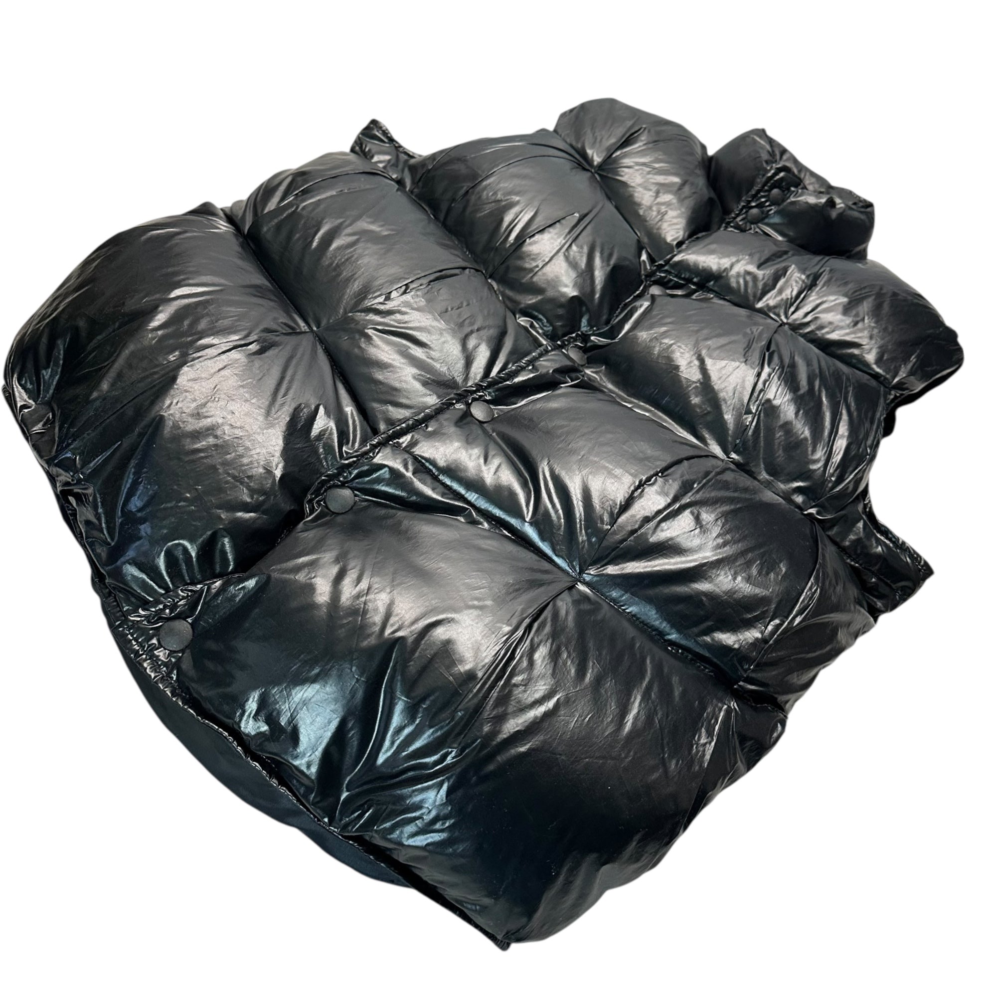 Maison Martin Margiela(メゾン マルタンマルジェラ) 08AW Archive Shiny Down Vest アーカイブ シャイニー ダウン ベスト 30 AM087 46(S) ブラック ここのえタグ 本人期 00's