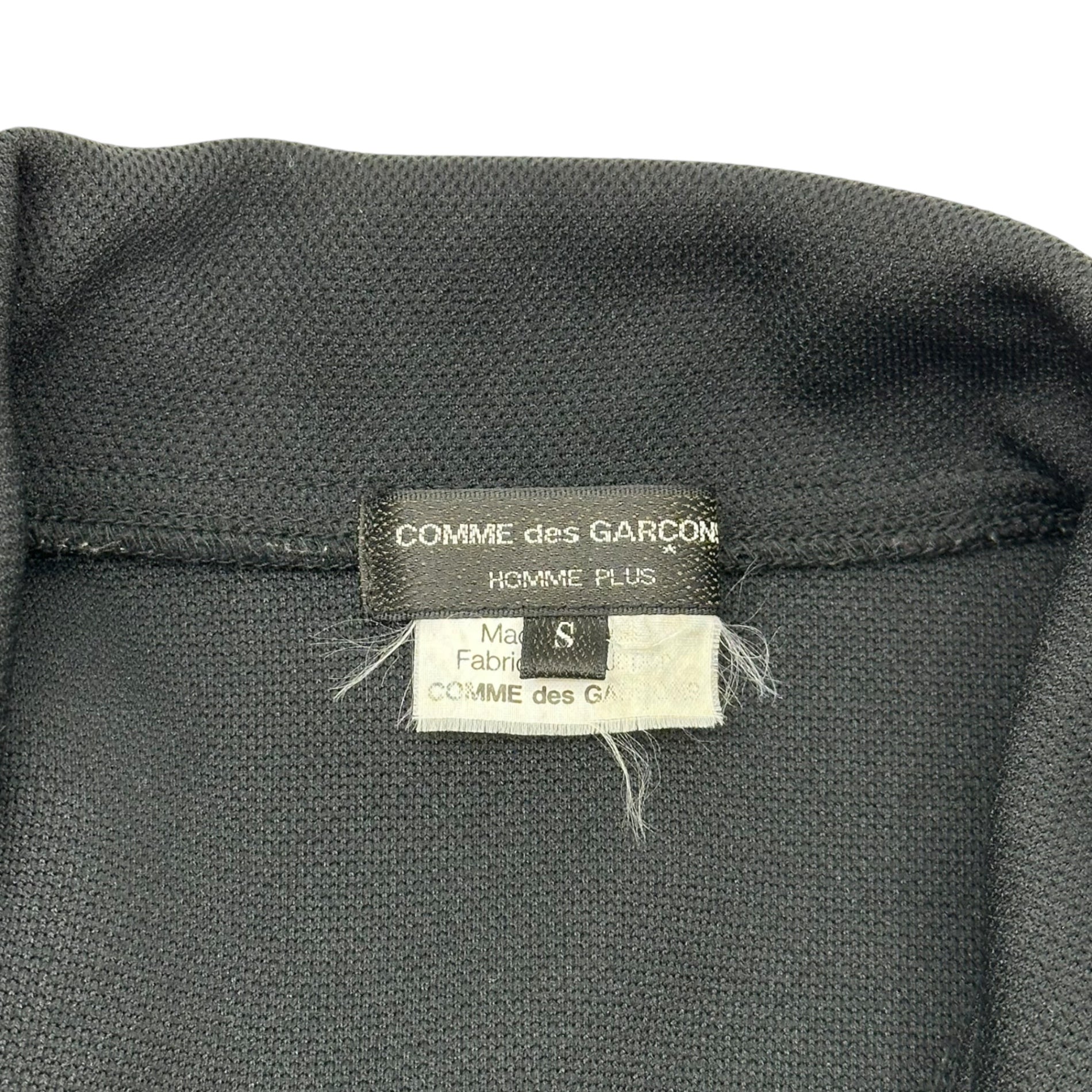 COMME des GARCONS HOMME PLUS(コムデギャルソンオムプリュス) 12SS Polyester Deer S/S Long Polo Shirt ポリエステル 鹿の子 半袖 ロング ポロ シャツ PI-T004 S ブラック AD2011 ワンピース