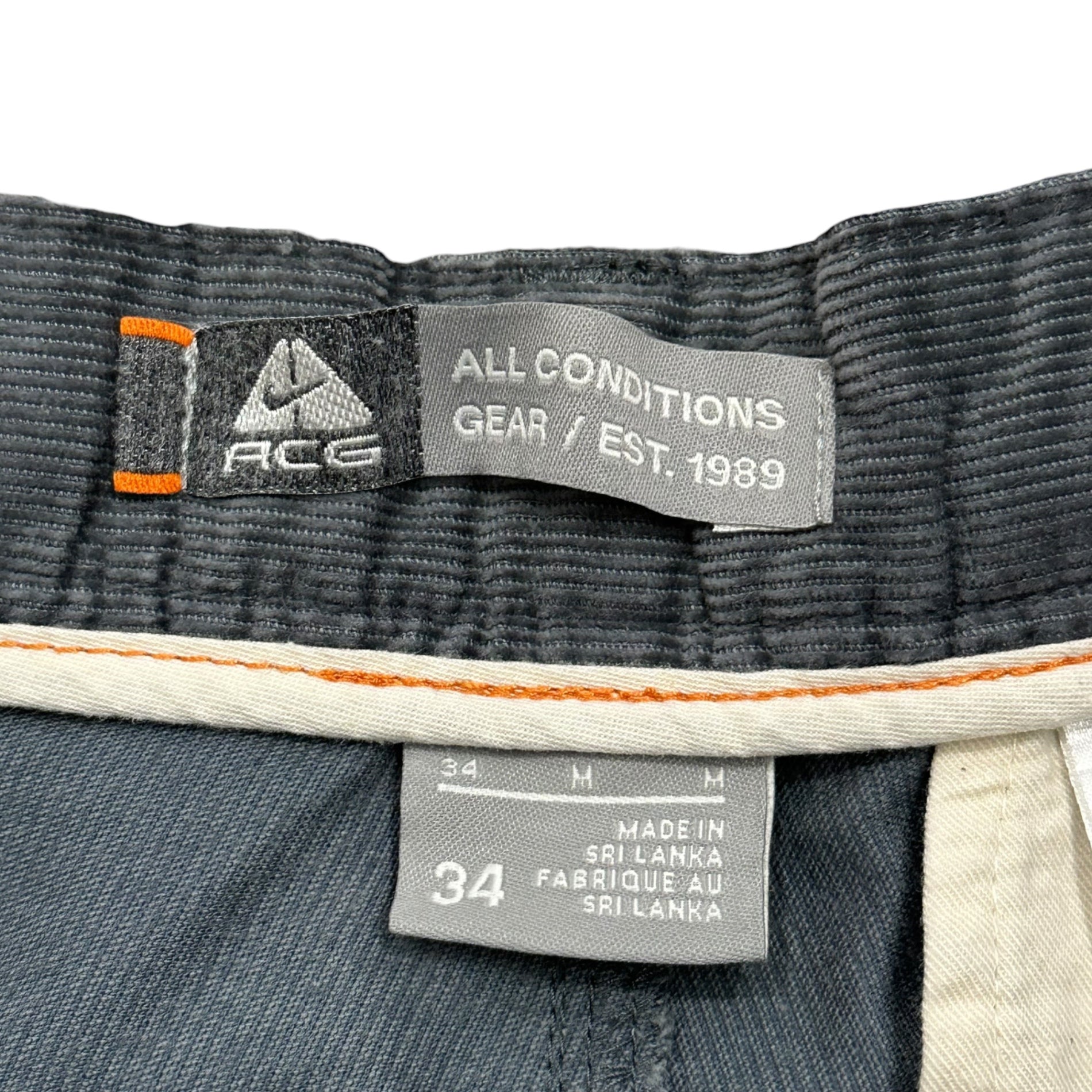 NIKE ACG(ナイキエーシージー) Corduroy Straight-Leg Pants コーデュロイ ストレート パンツ 34 グレー