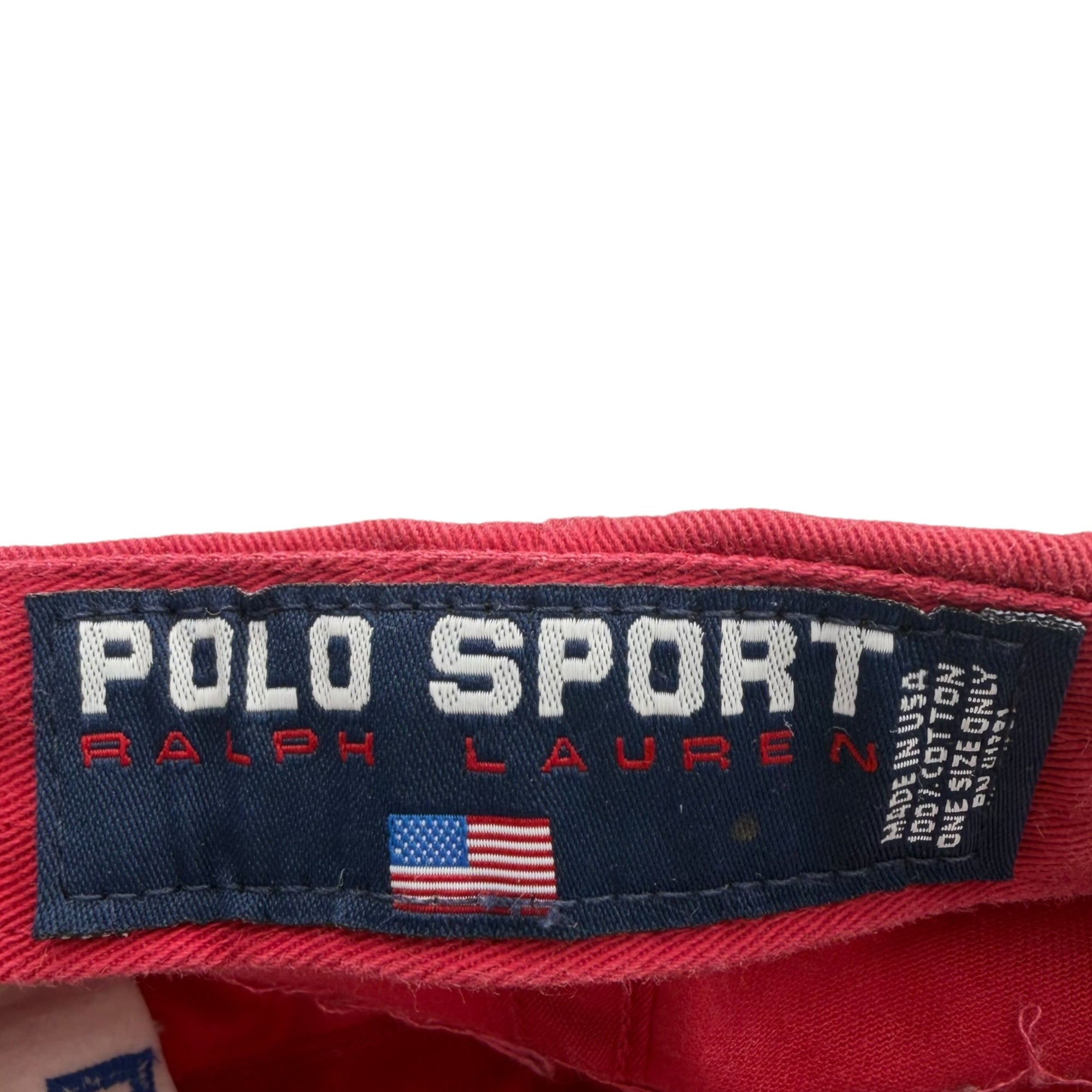 POLO SPORT(ポロスポーツ) 90's USA Logo Cap USA製 ロゴ キャップ レッド 90年代 ヴィンテージ