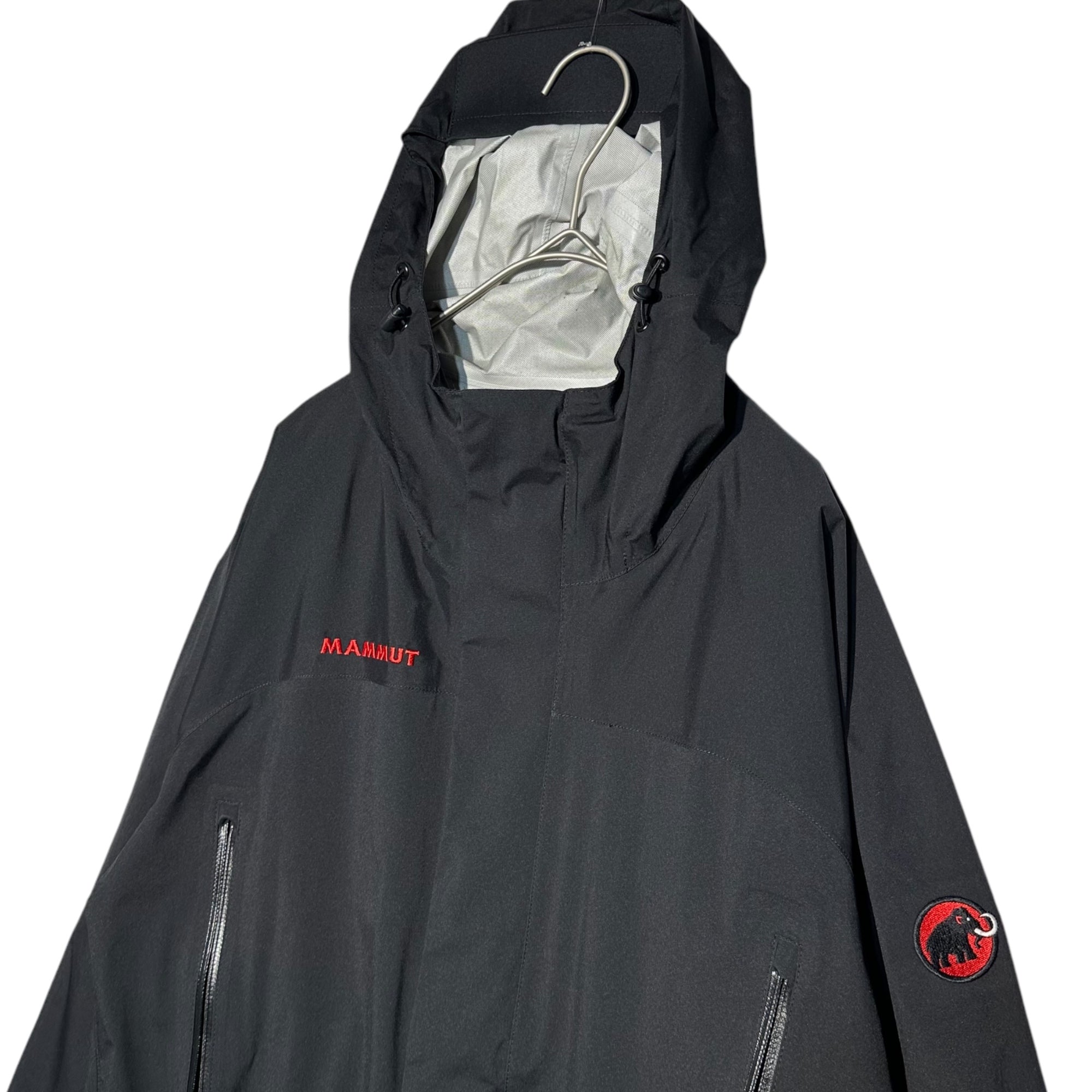 MAMMUT(マムート) Microlayer HS Hooded Jacket マイクロレイヤー ハードシェル フーデッド ジャケット 1010-29260 XS ブラック×レッド