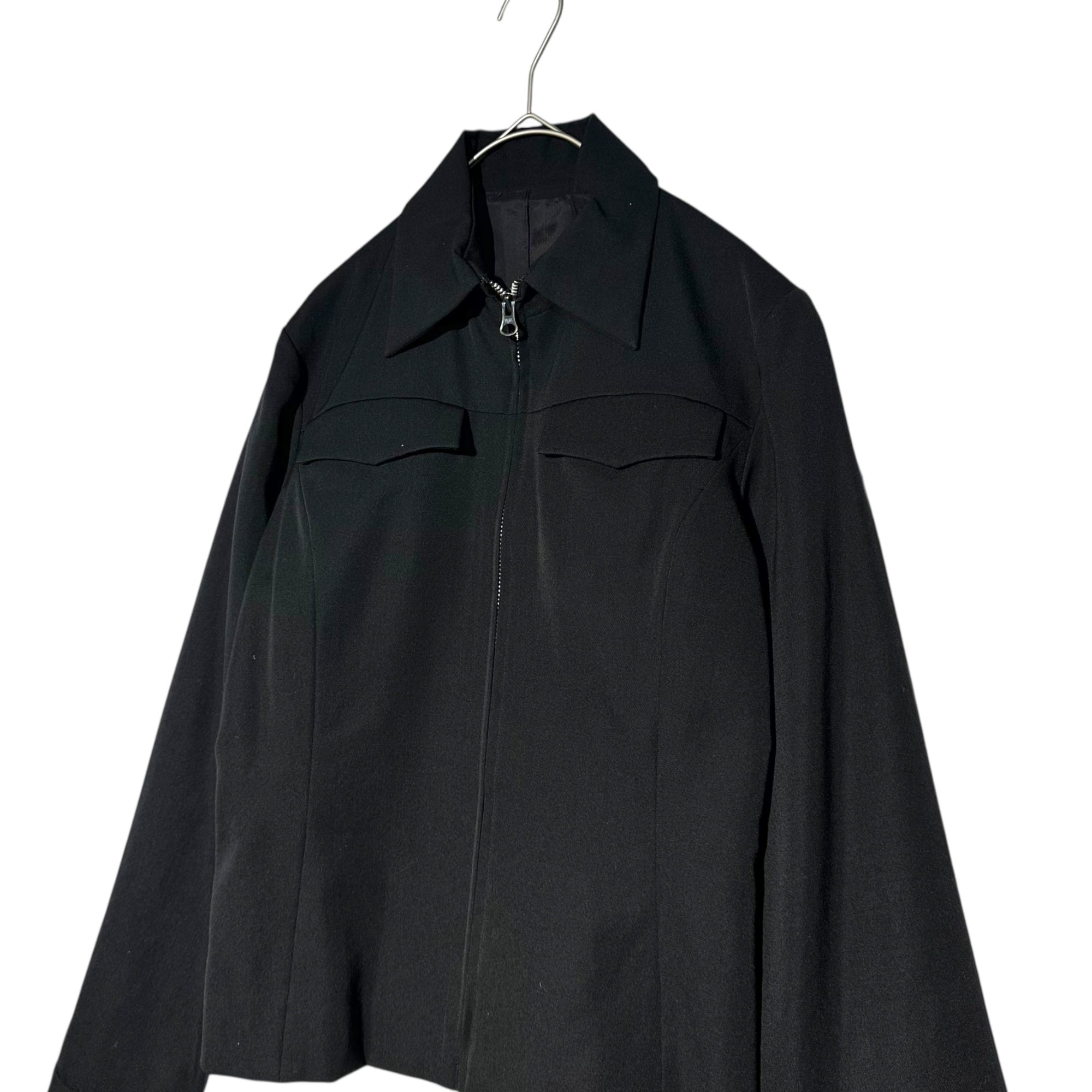 Y's bis(ワイズビス) 80's~90's Wool Gabardine Zip-Up Jacket ウール ギャバジン ジップアップ ジャケット IQ-Y33-109 表記無(S程度) ブラック i wish 80年代～90年代