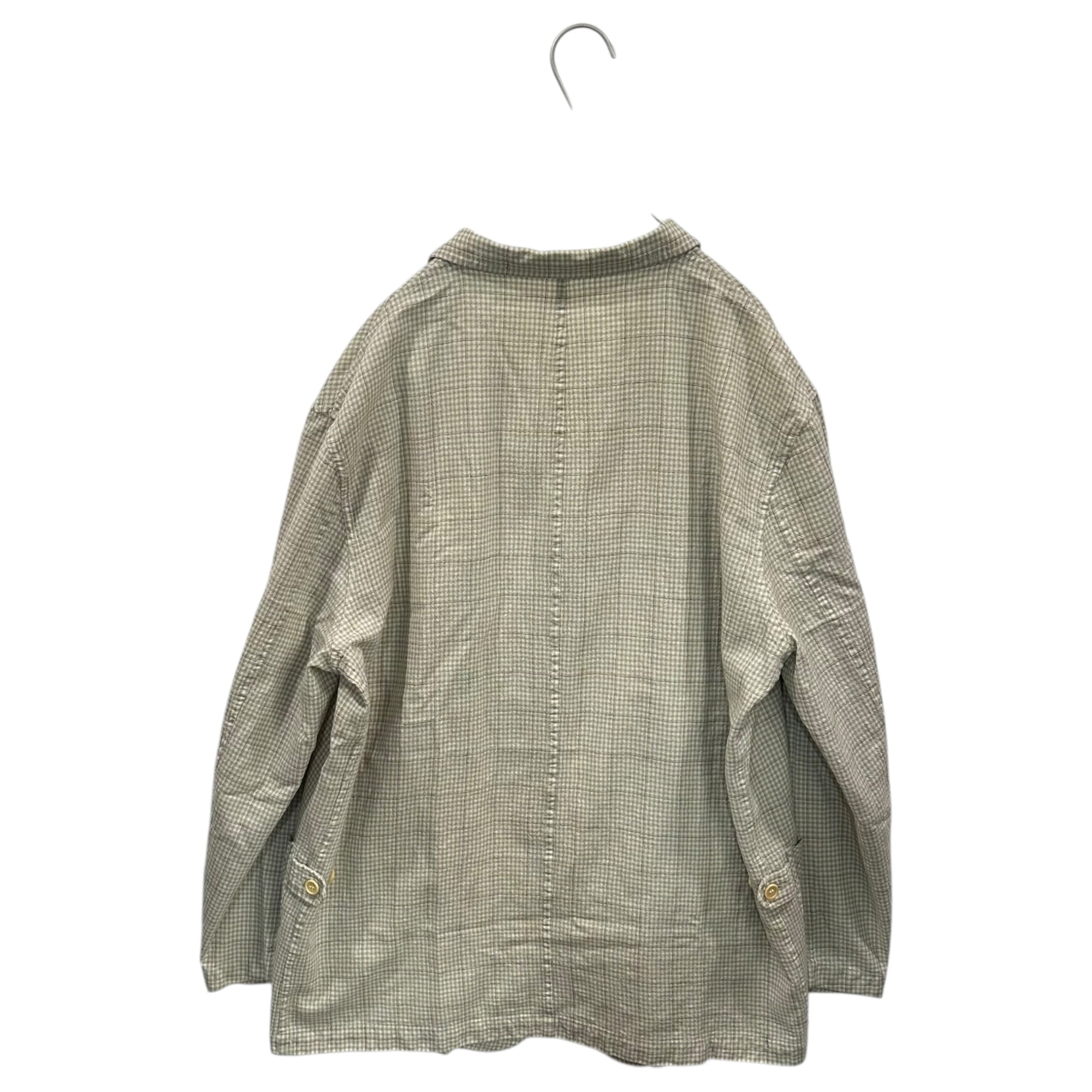 COMME des GARCONS HOMME(コムデギャルソンオム) 1994SS Vintage Wool Check 4B Jacket ヴィンテージ ウール チェック 4ボタン ジャケット HJ-040900 M アイボリー AD1993 田中啓一氏デザイン期 田中オム