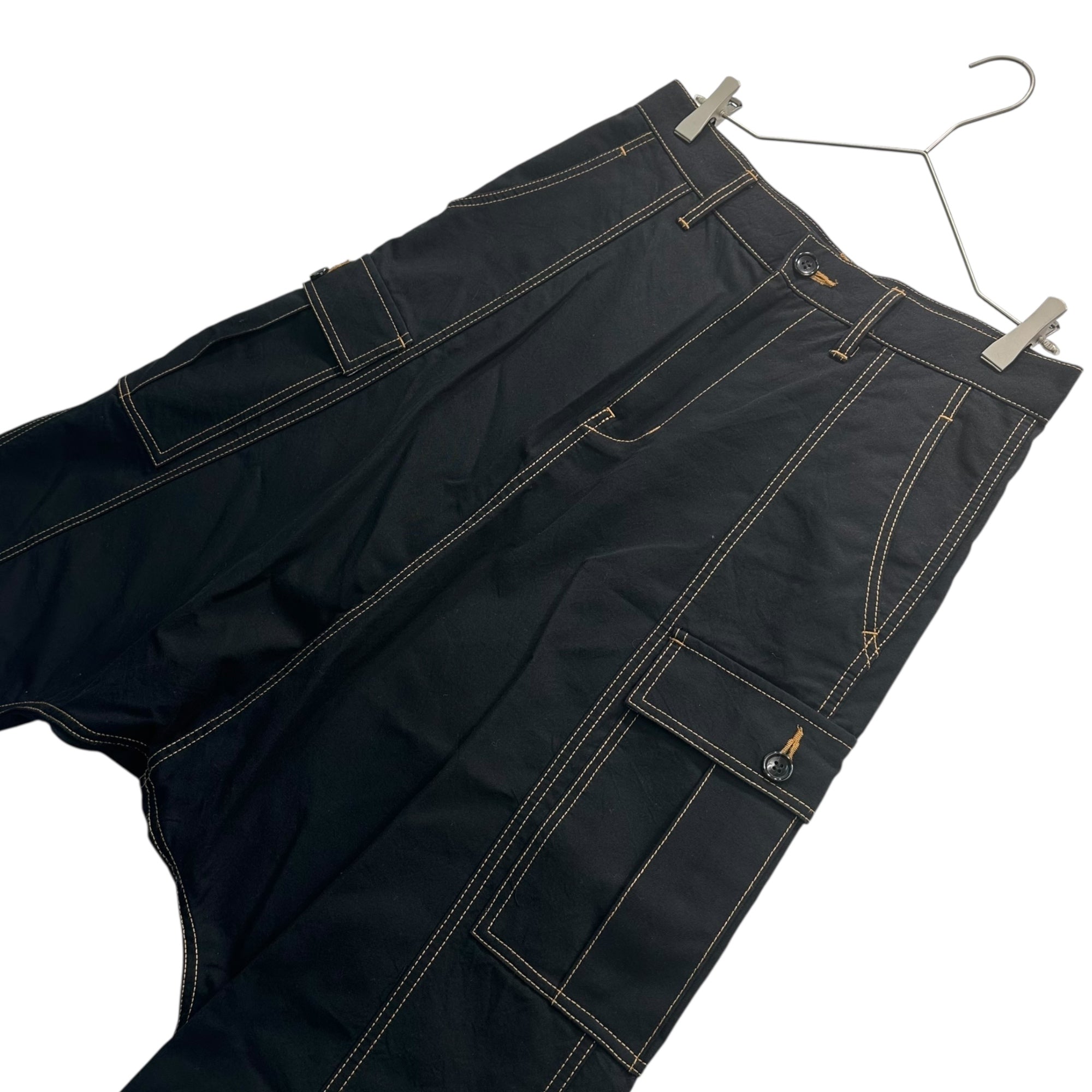 tricot COMME des GARCONS(トリココムデギャルソン) 13SS Orange Stitch Sarouel Pants オレンジステッチ サルエル パンツ TK-P005 M ブラック×オレンジ AD2012 男性着用可能