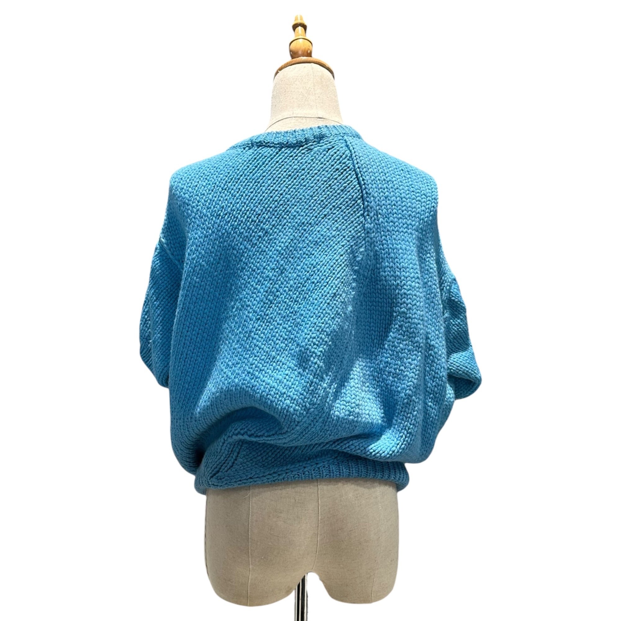 COMME des GARCONS(コムデギャルソン) 96AW  Balloon type twisted S/S knit pullover バルーンタイプ 捻じれ 半袖 ニット プルオーバー GN-100030 FREE ブルー AD1996 ヴィンテージ アーカイブ